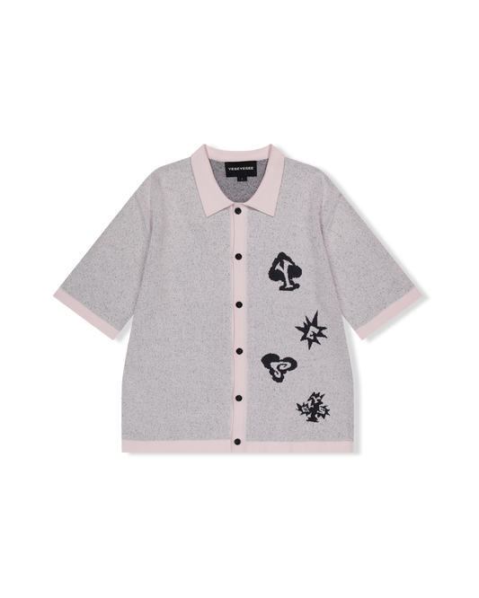 Poker Icons Knit Half Shirts