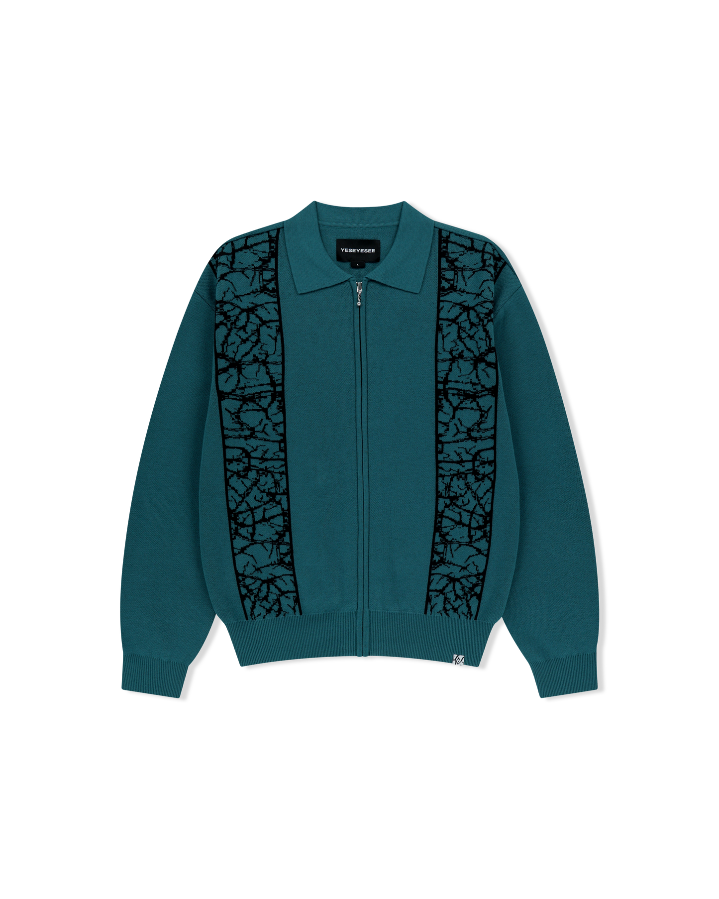 Knit Zip Up Polo Cardigan