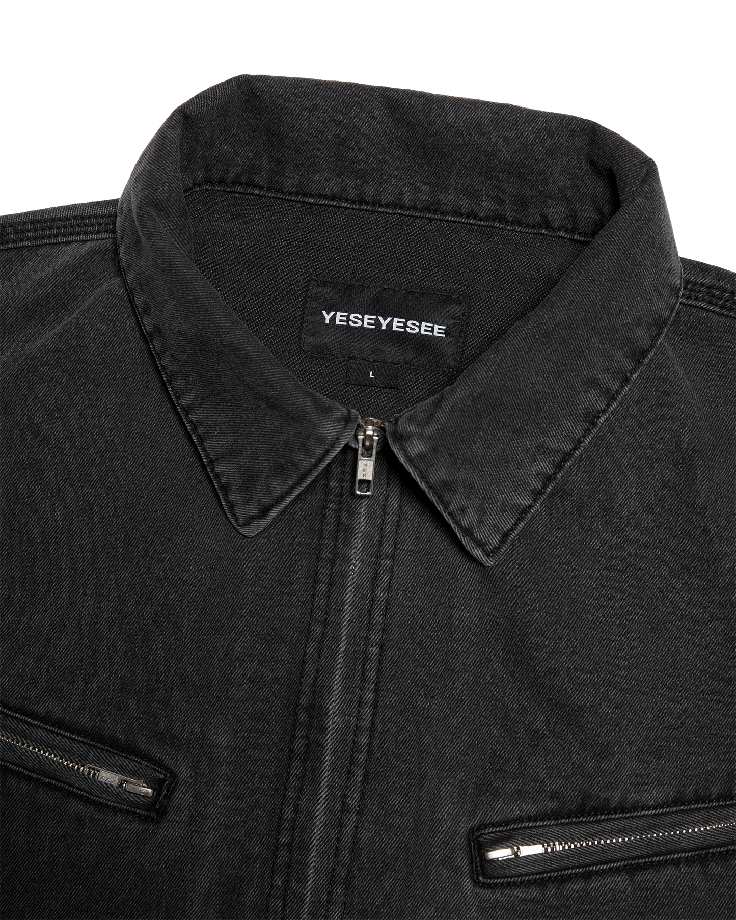 Loose Fit Zip Up Denim Jacket