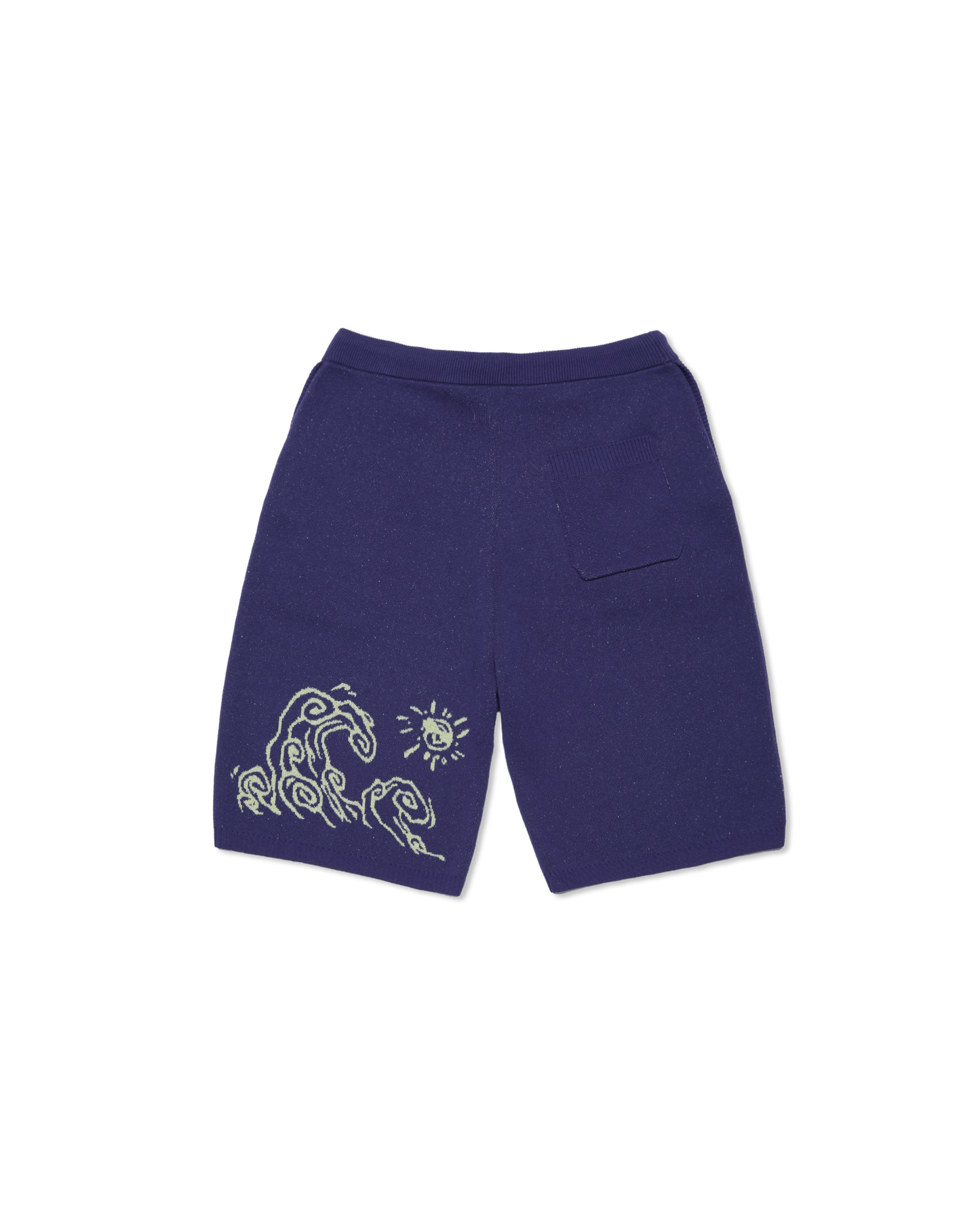 Wave Print Knit Shorts