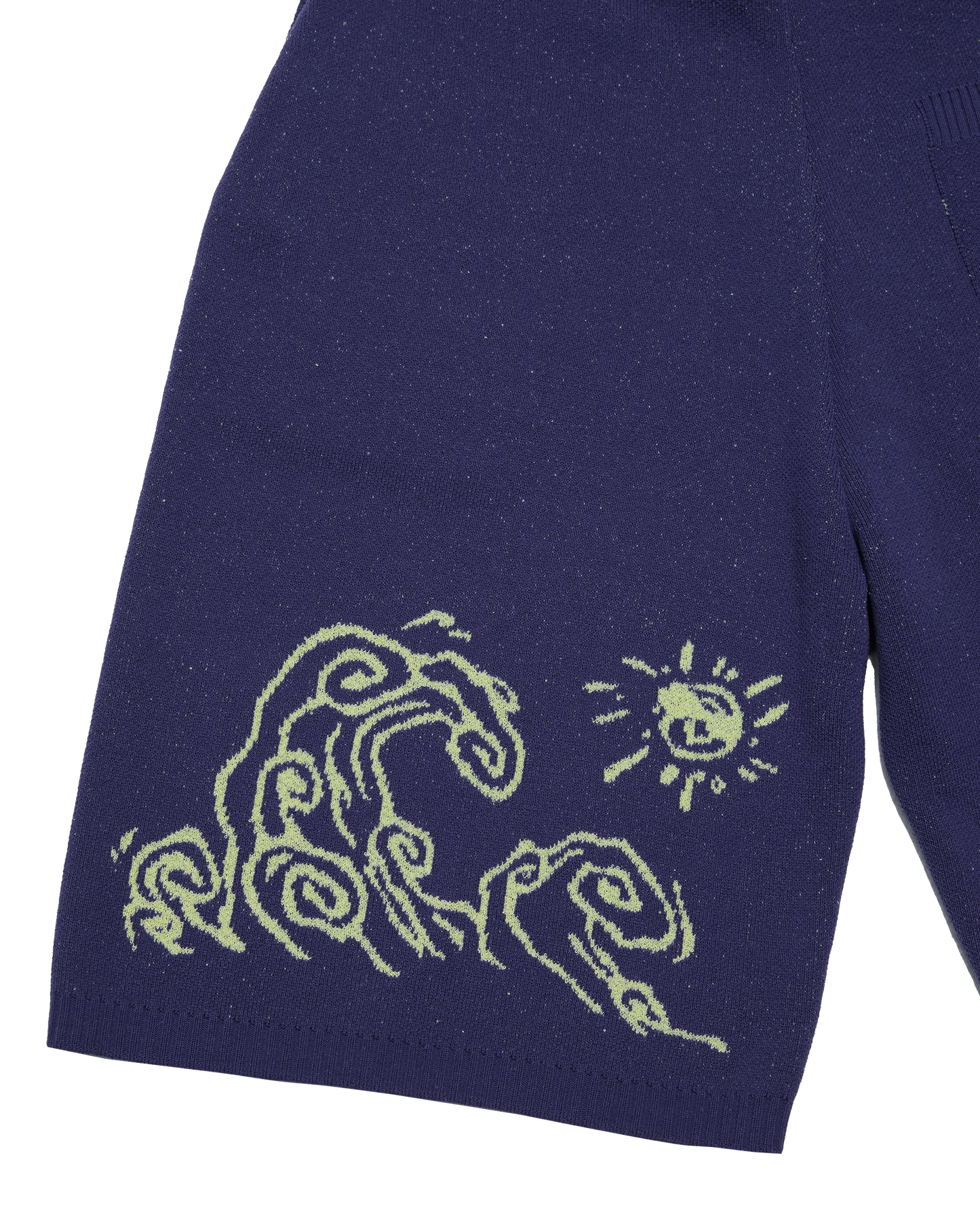 Wave Print Knit Shorts