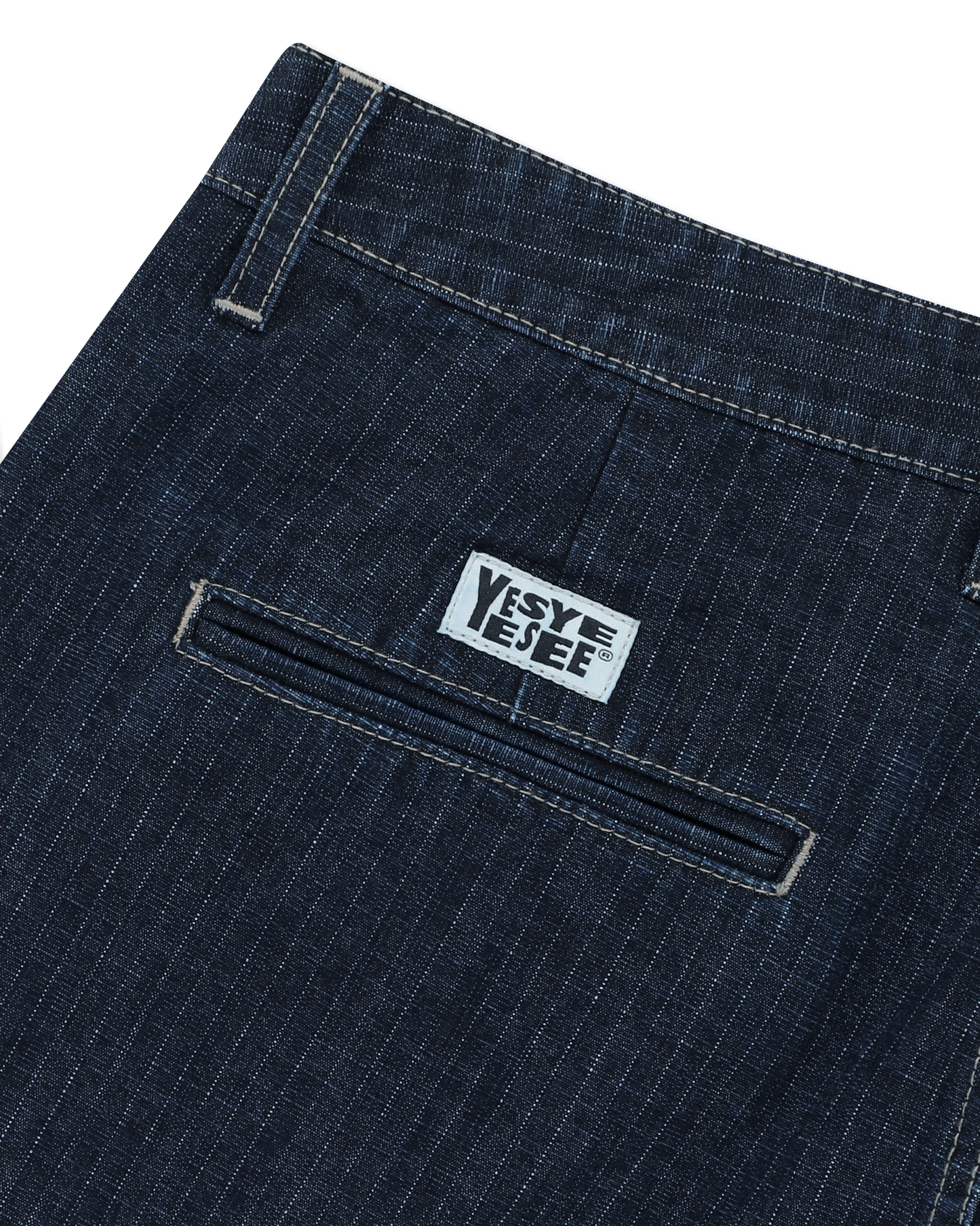 Two Tucked Ripstop Denim Pants