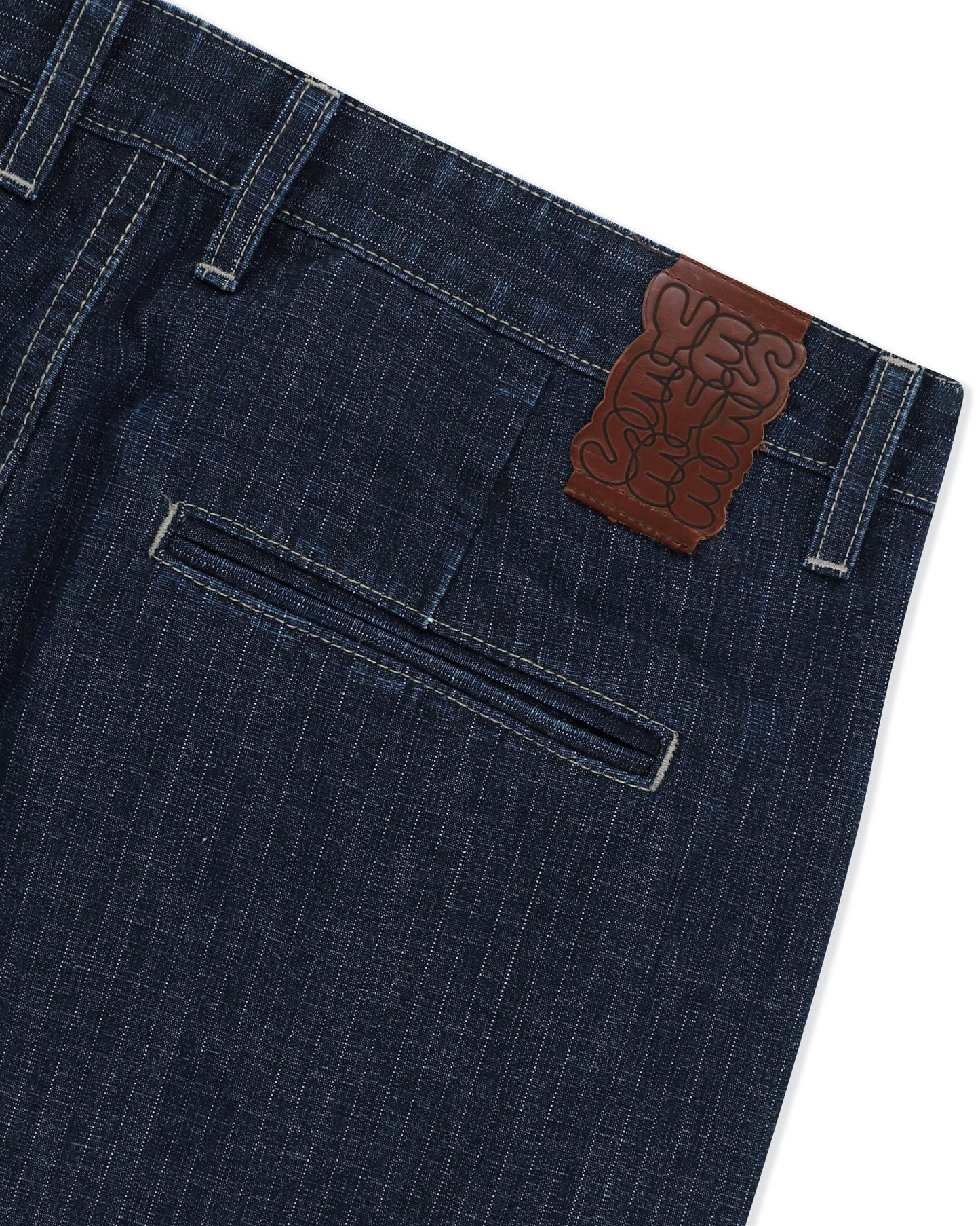 Two Tucked Ripstop Denim Pants