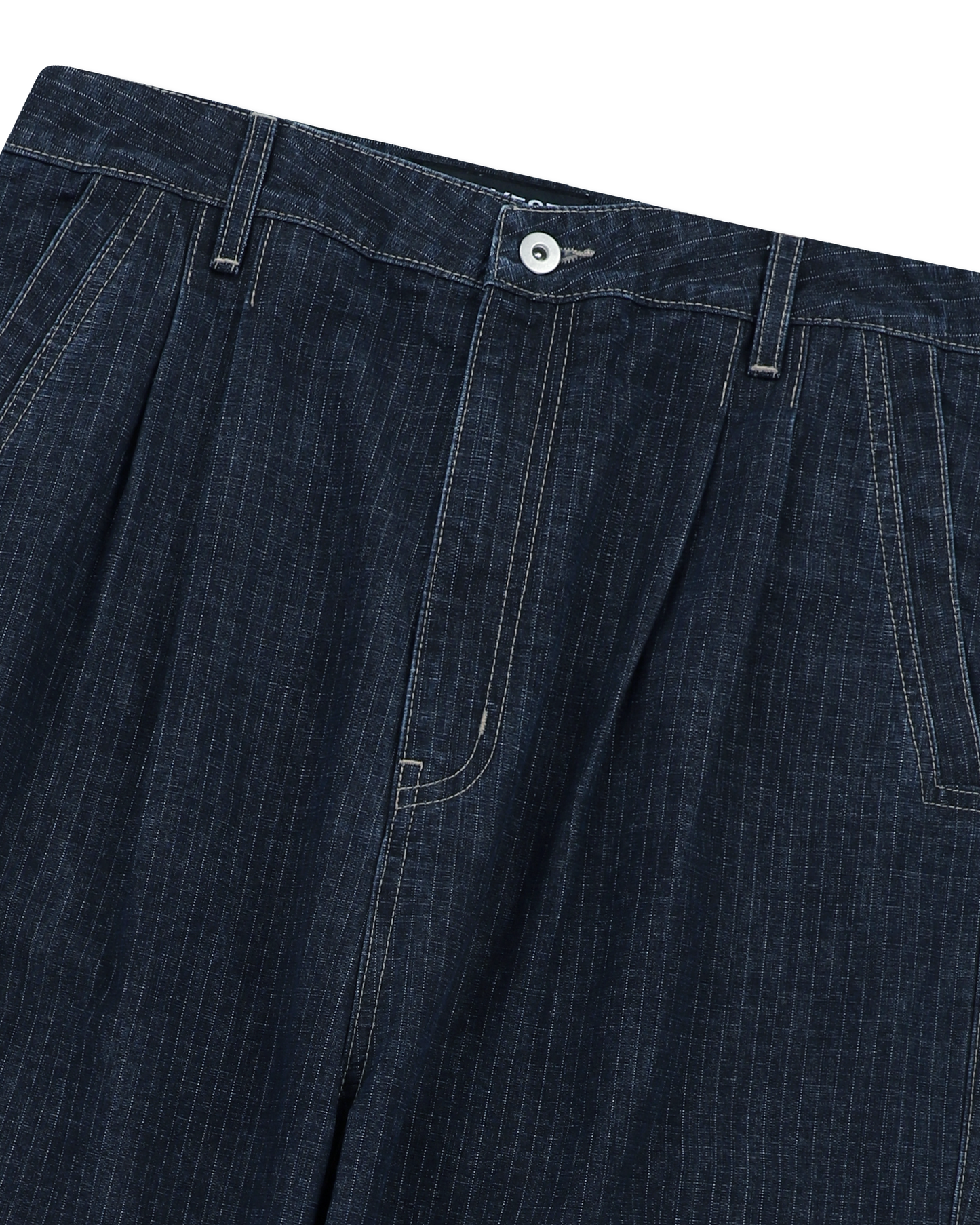 Two Tucked Ripstop Denim Pants