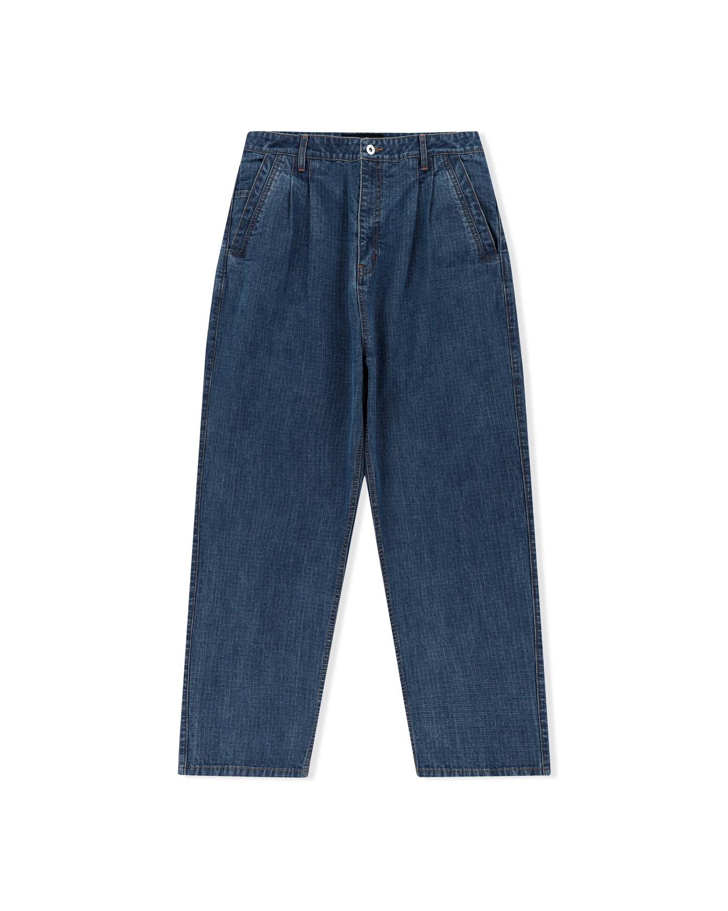 Two Tucked Ripstop Denim Pants