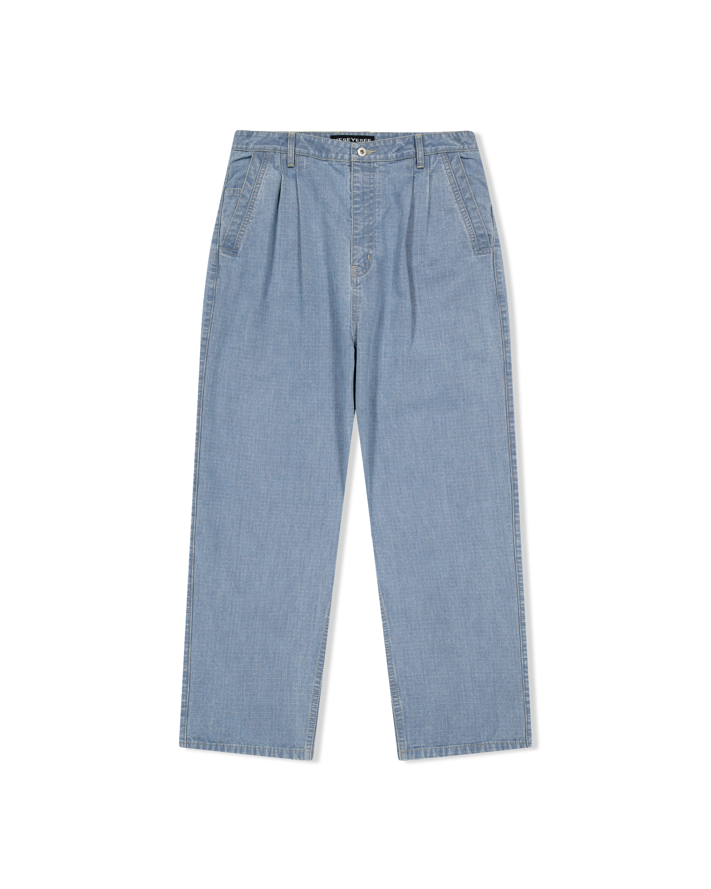 Two Tucked Ripstop Denim Pants