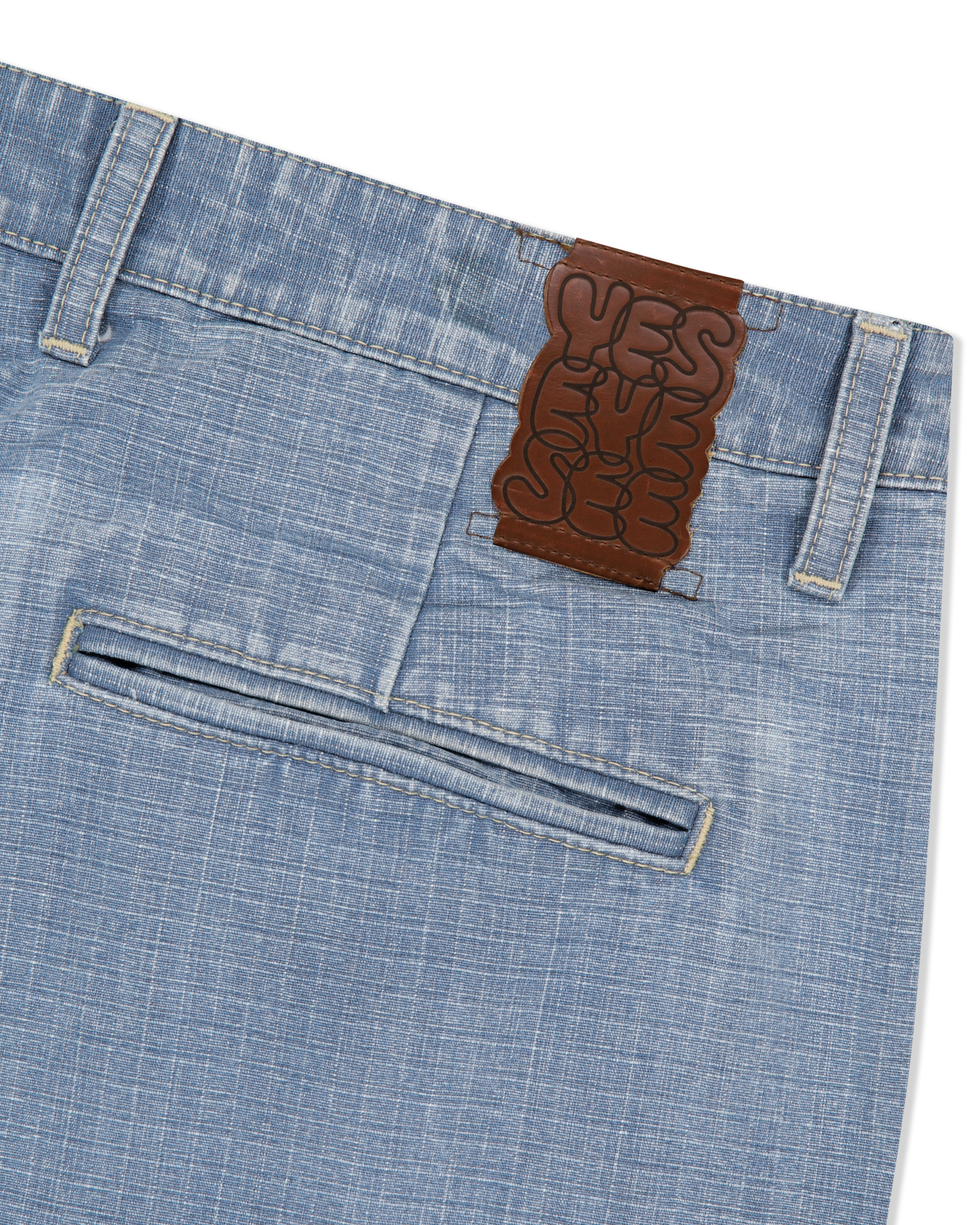Two Tucked Ripstop Denim Pants