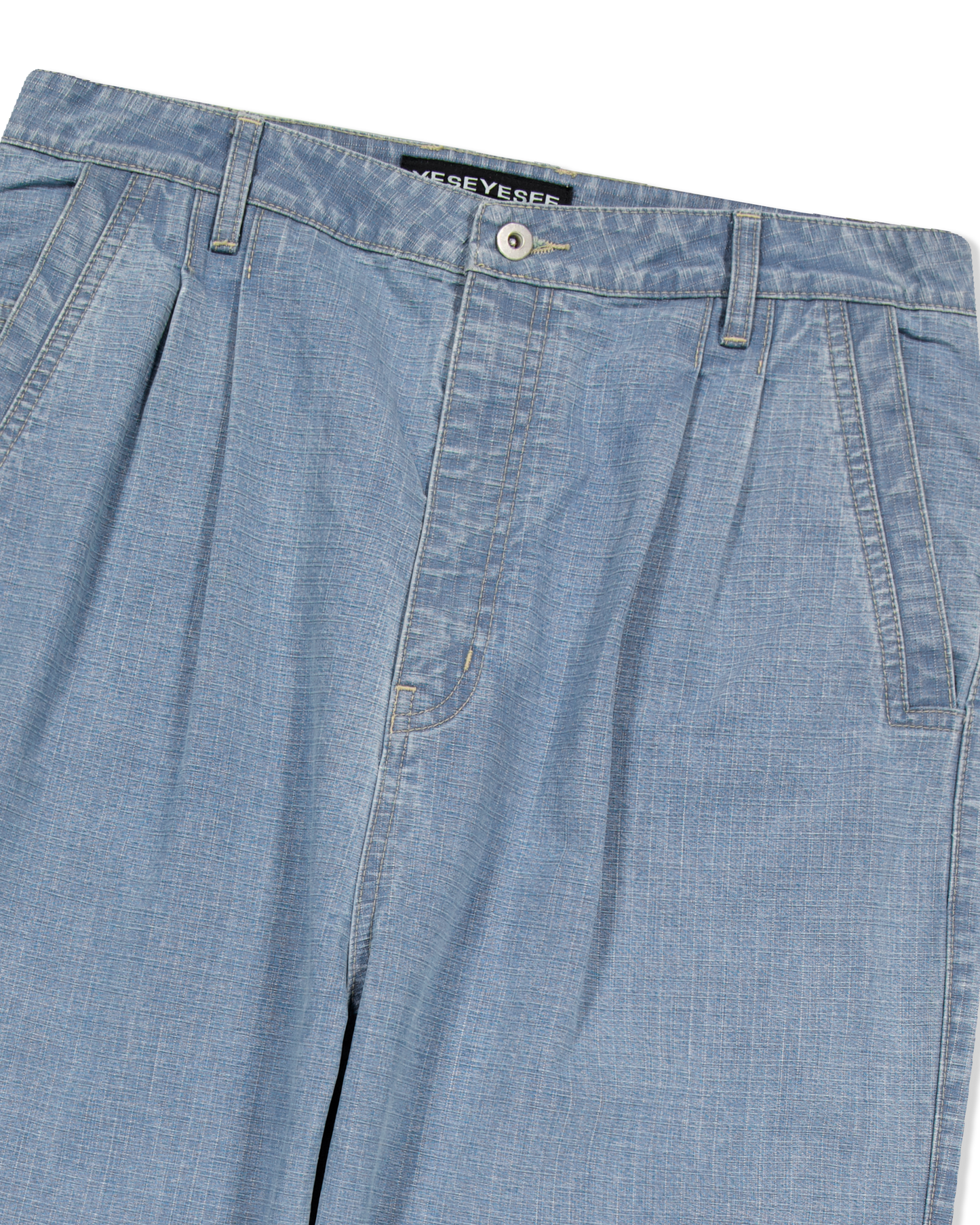 Two Tucked Ripstop Denim Pants