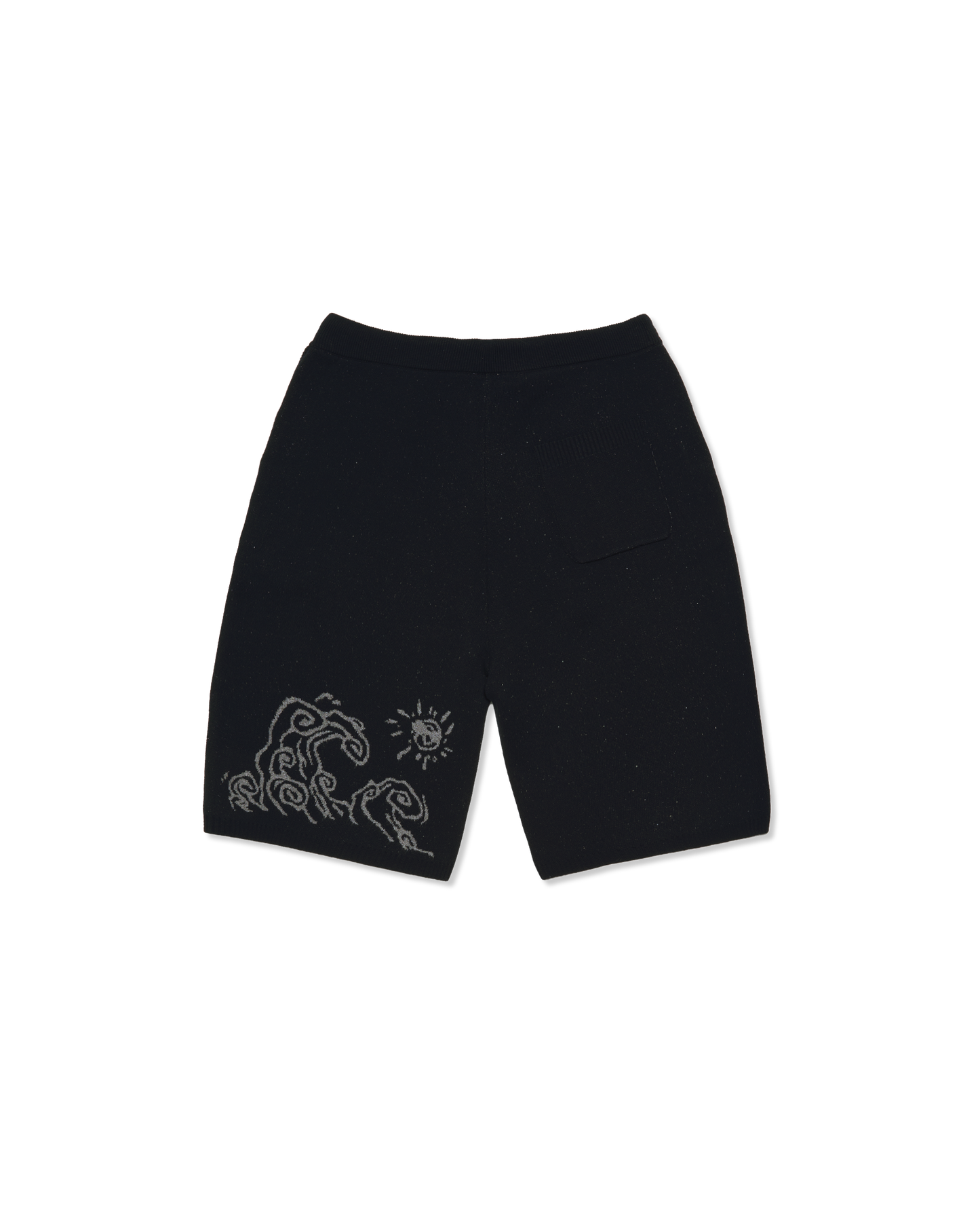 Wave Print Knit Shorts