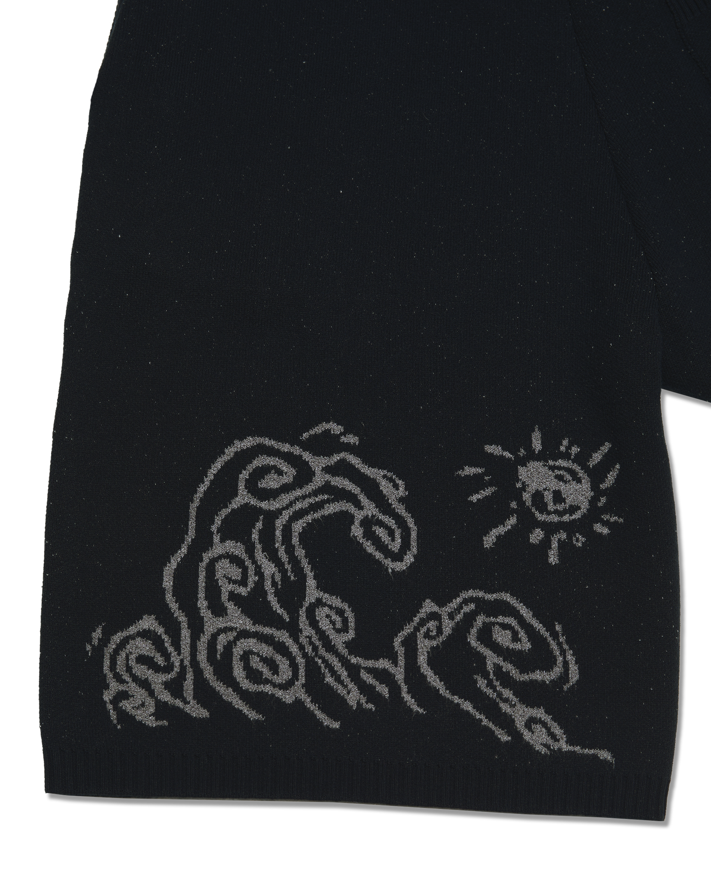 Wave Print Knit Shorts