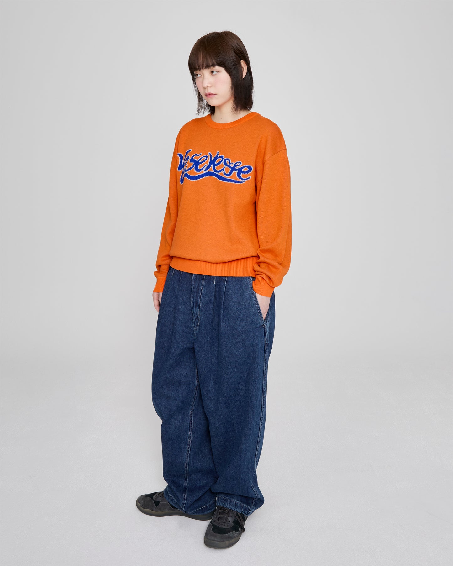 Snail Logo Long Sleeve Knit Pullover