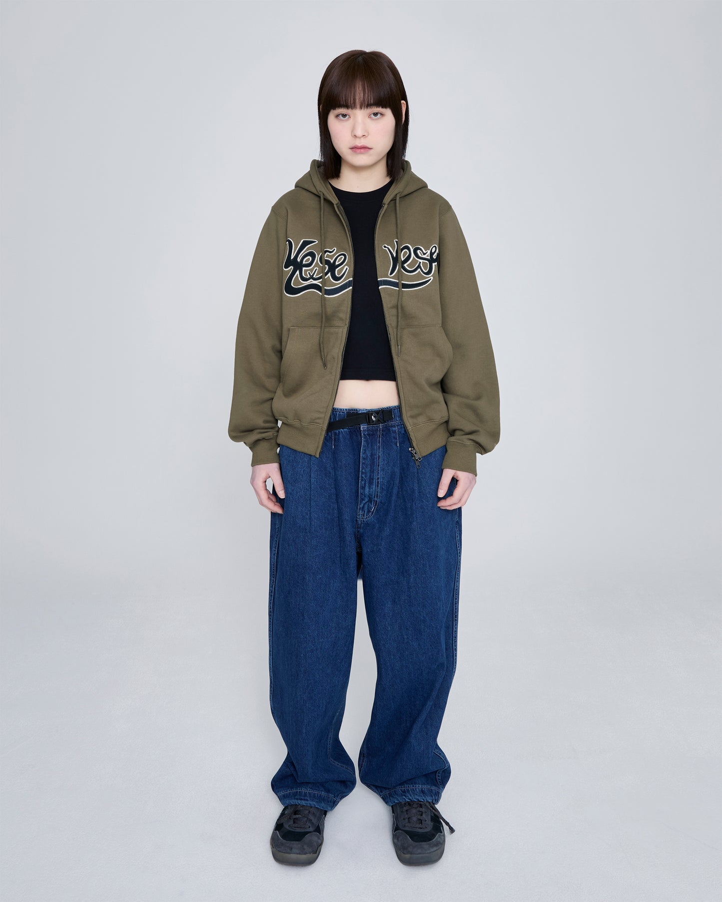 Y.E.S Snail Logo Zip-up Hoodie
