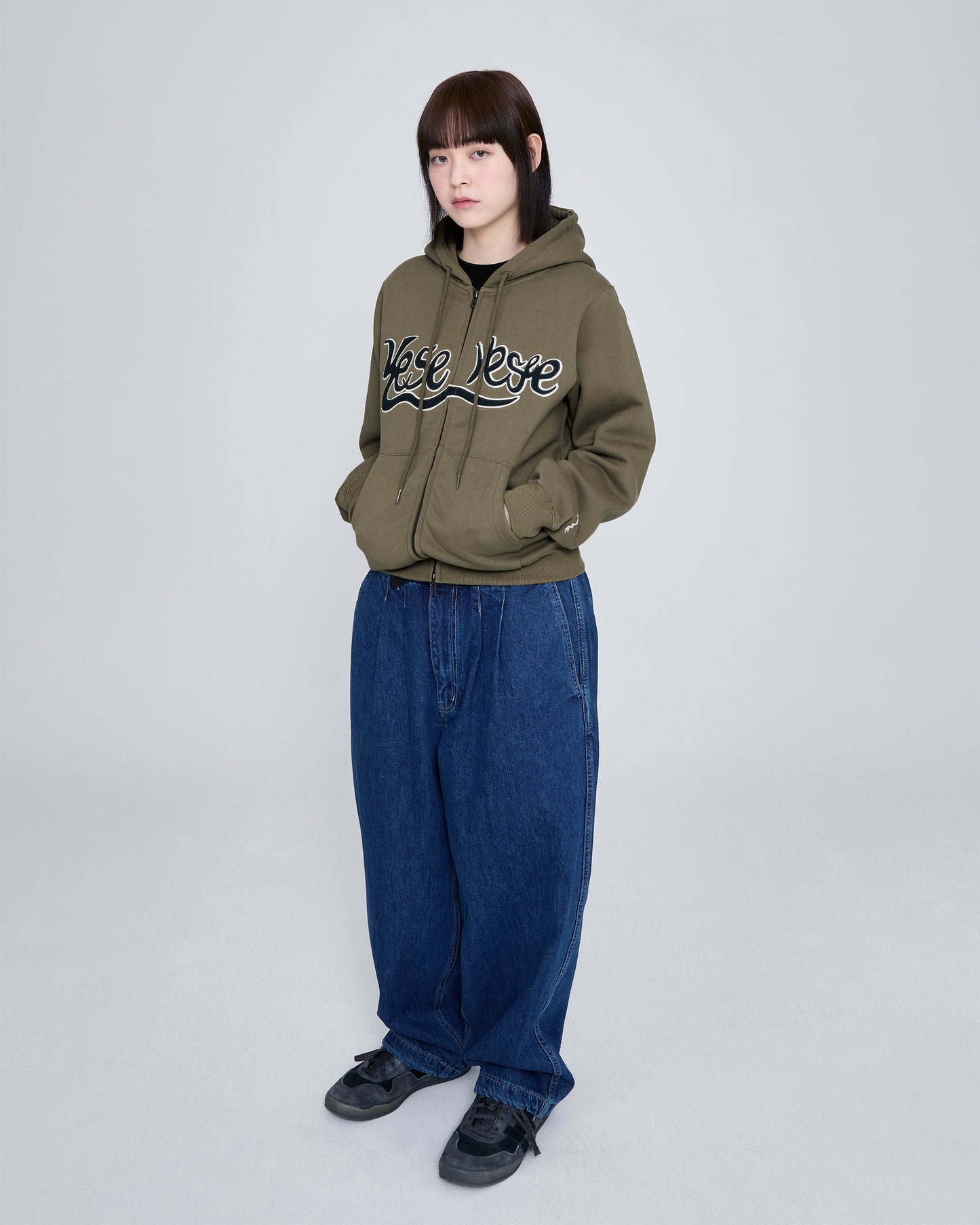 Y.E.S Snail Logo Zip-up Hoodie