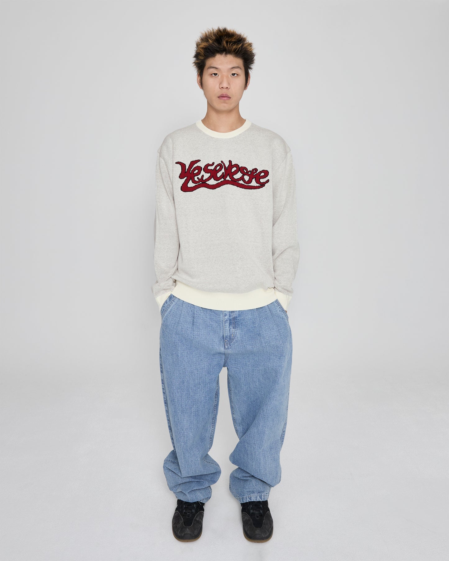 Snail Logo Long Sleeve Knit Pullover