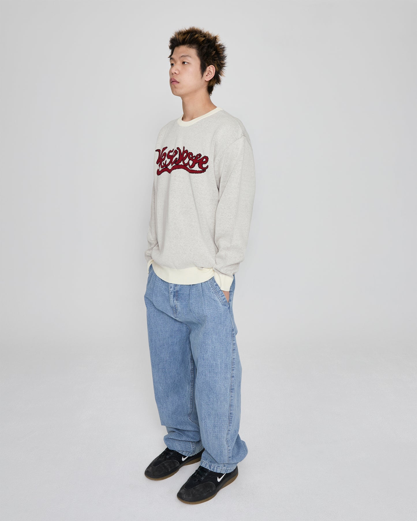 Snail Logo Long Sleeve Knit Pullover