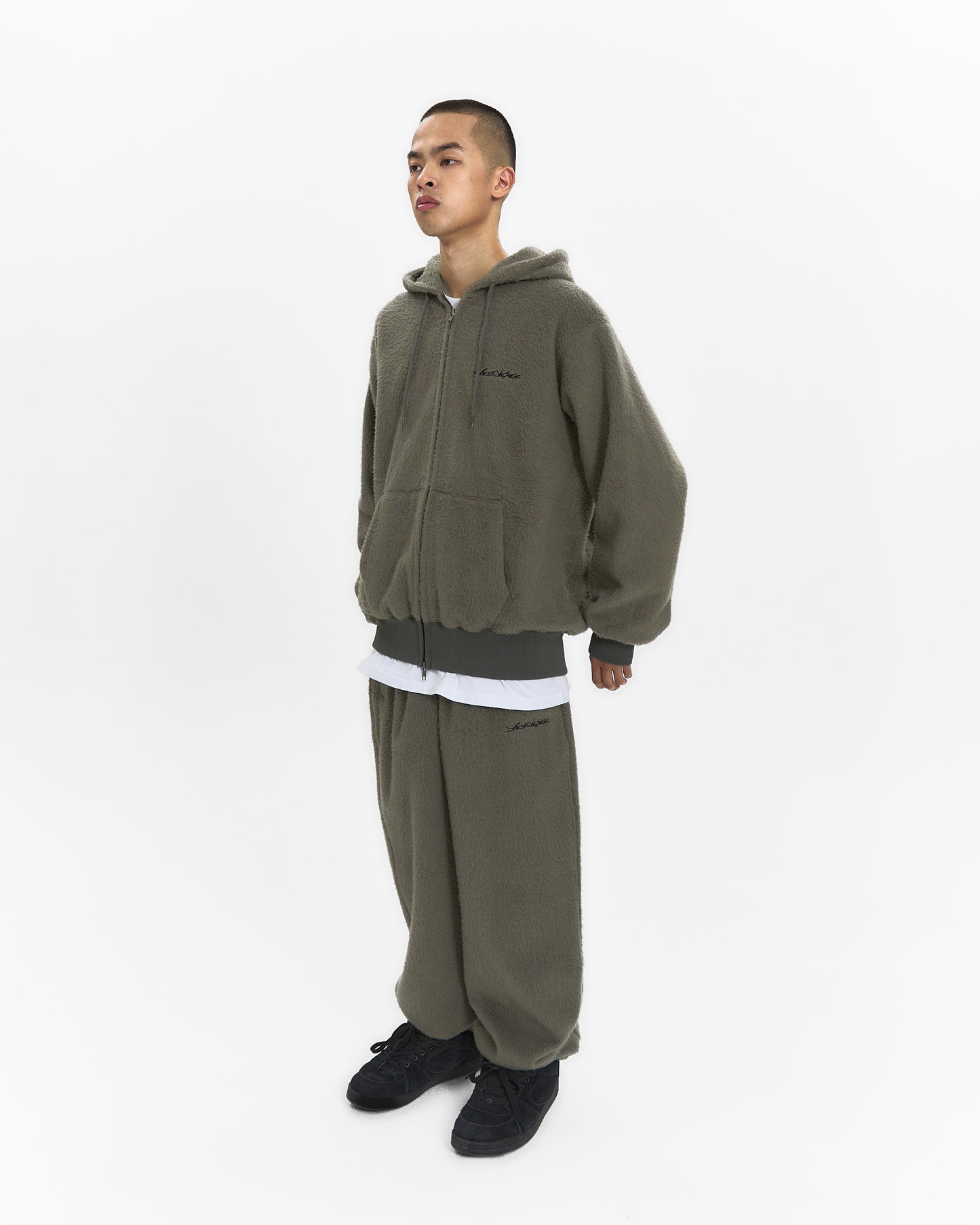 Y.E.S Brushed Zip up Hoodie