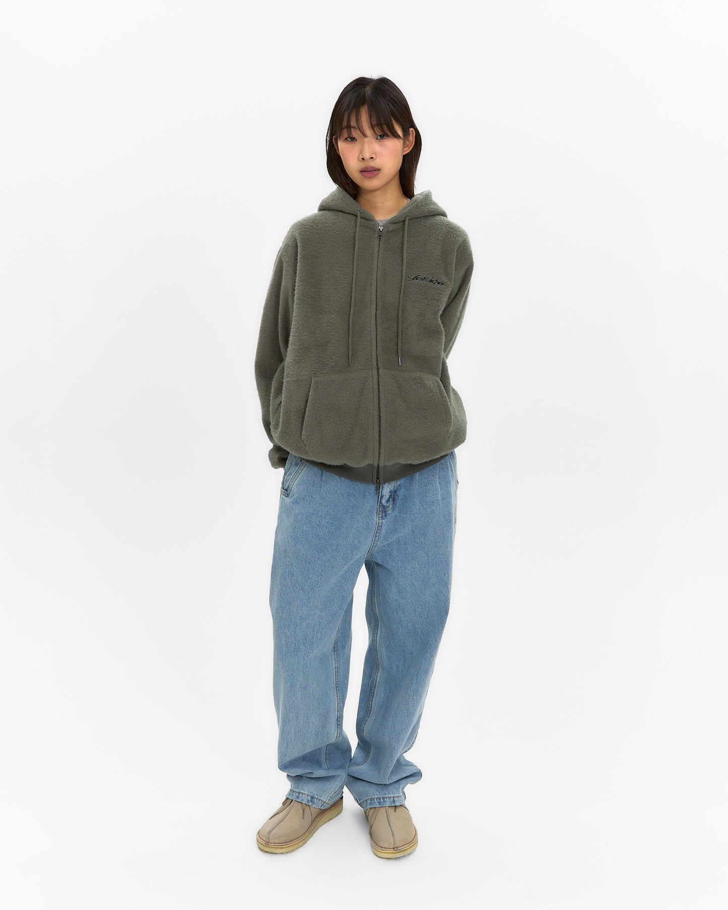 Y.E.S Brushed Zip up Hoodie