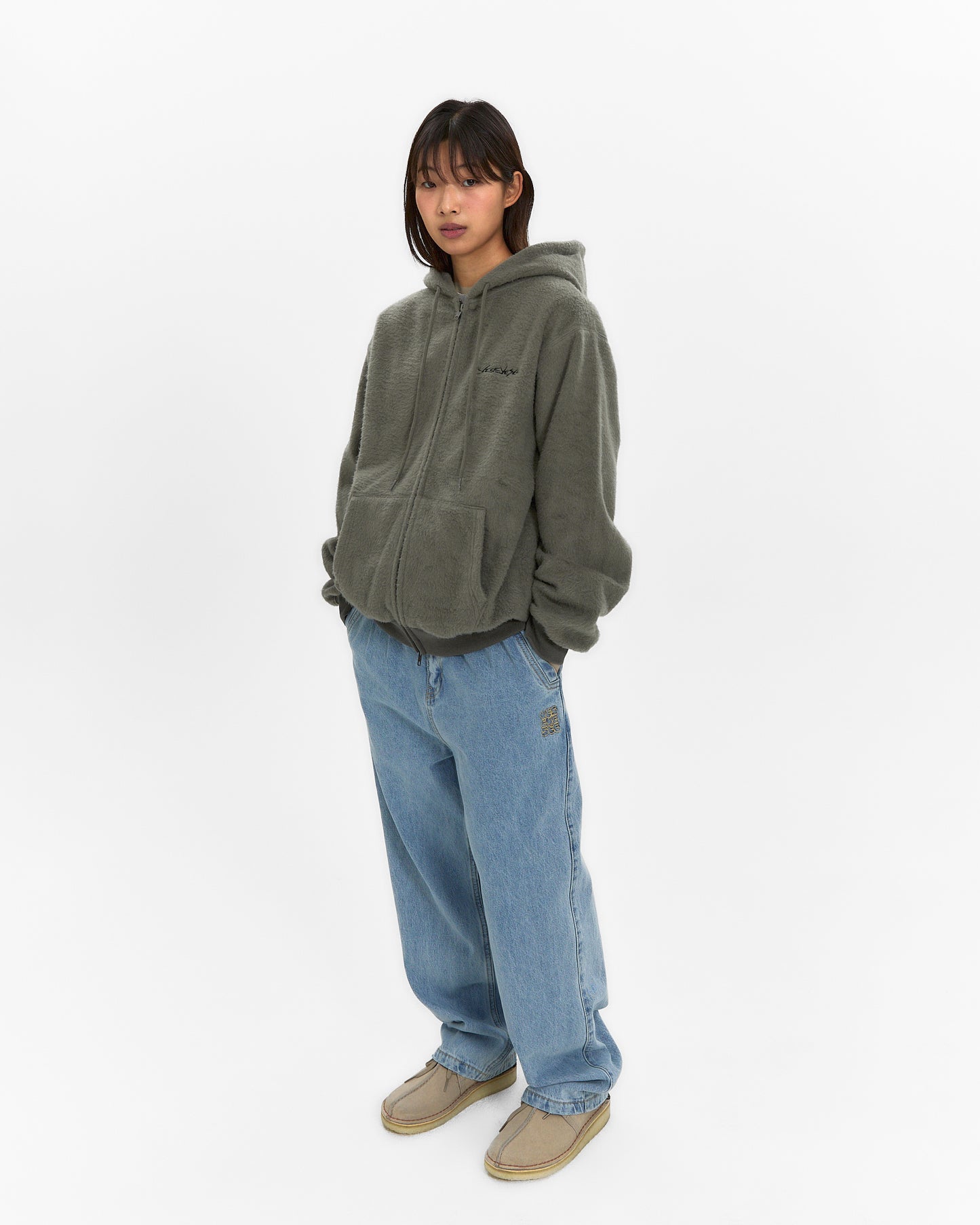 Y.E.S Brushed Zip up Hoodie