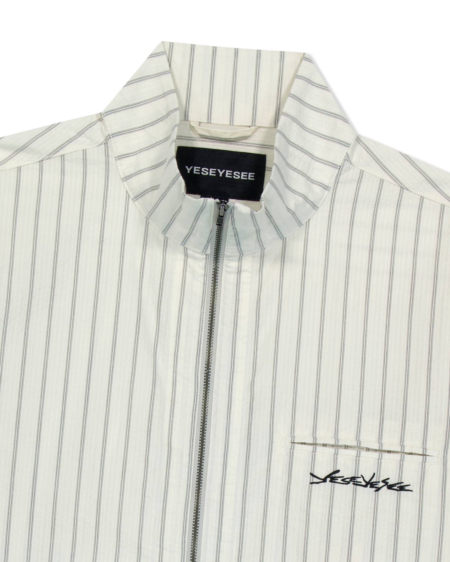 Hi Neck Two Way Zip Up Shirt