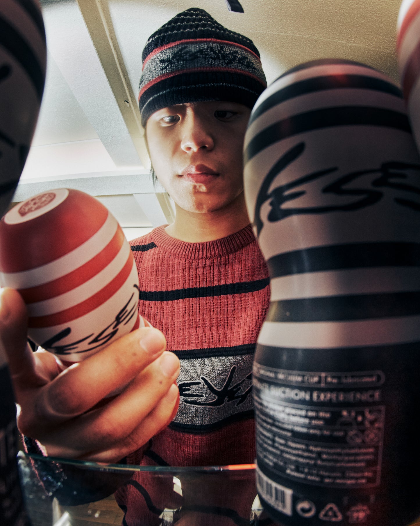 Tenga x Y.E.S Stripe Knit Beanie