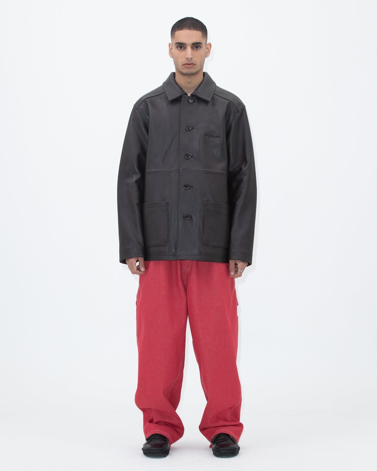 Glossy Leather Car Coat