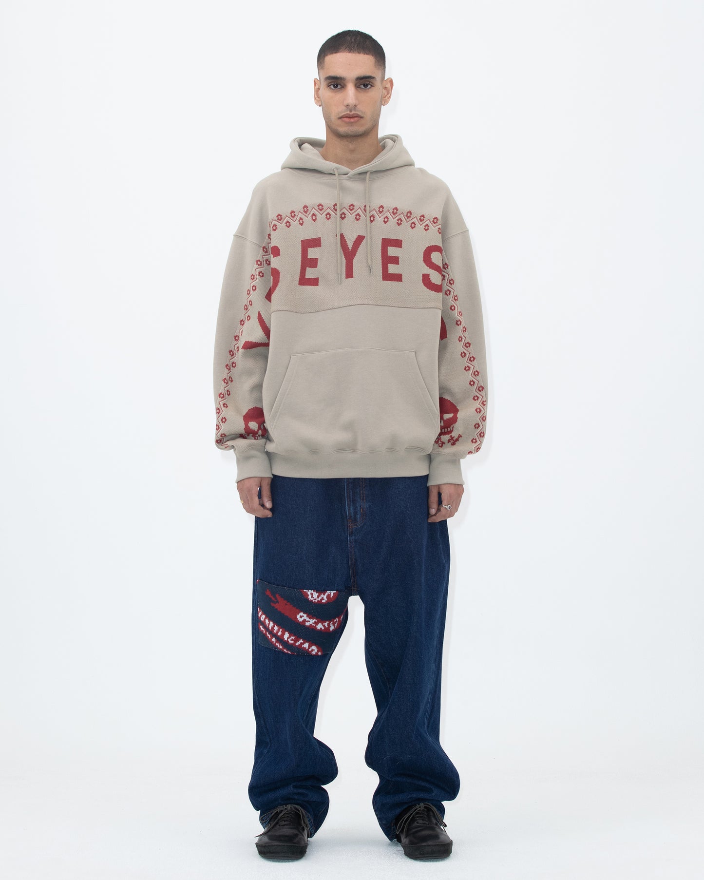 Y.E.S Jacquard Skull Hoodie
