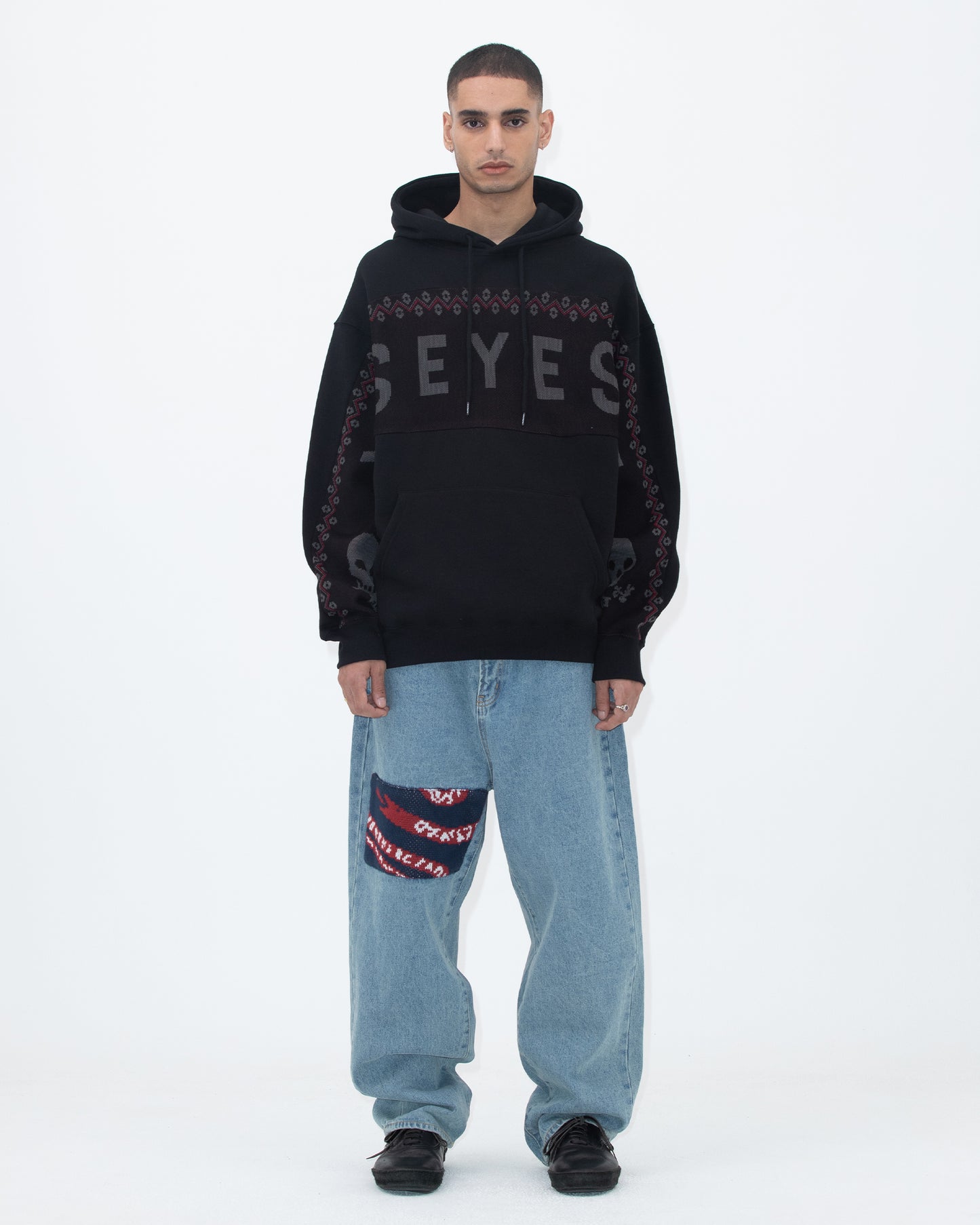 Y.E.S Jacquard Skull Hoodie