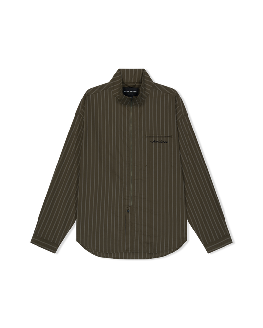 Hi Neck Two Way Zip Up Shirt