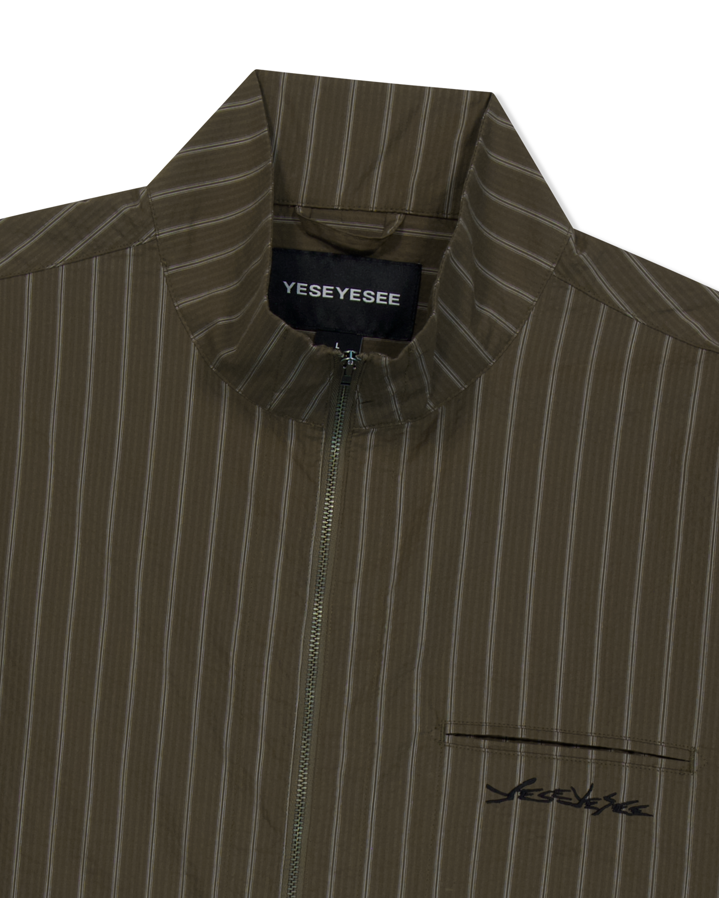 Hi Neck Two Way Zip Up Shirt