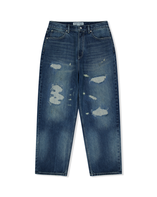 Distressed 5 Pockets Denim Pants