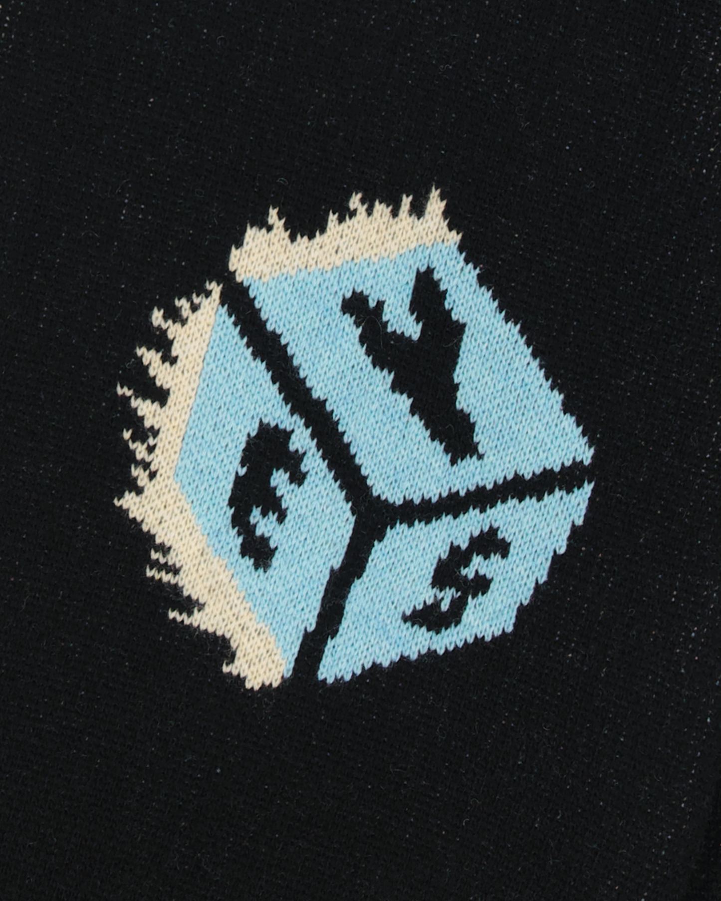 Y.E.S Dice Full Zip-up Knit Cardigan