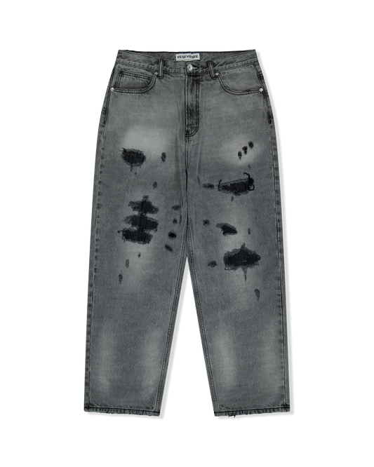 Distressed 5 Pockets Denim Pants
