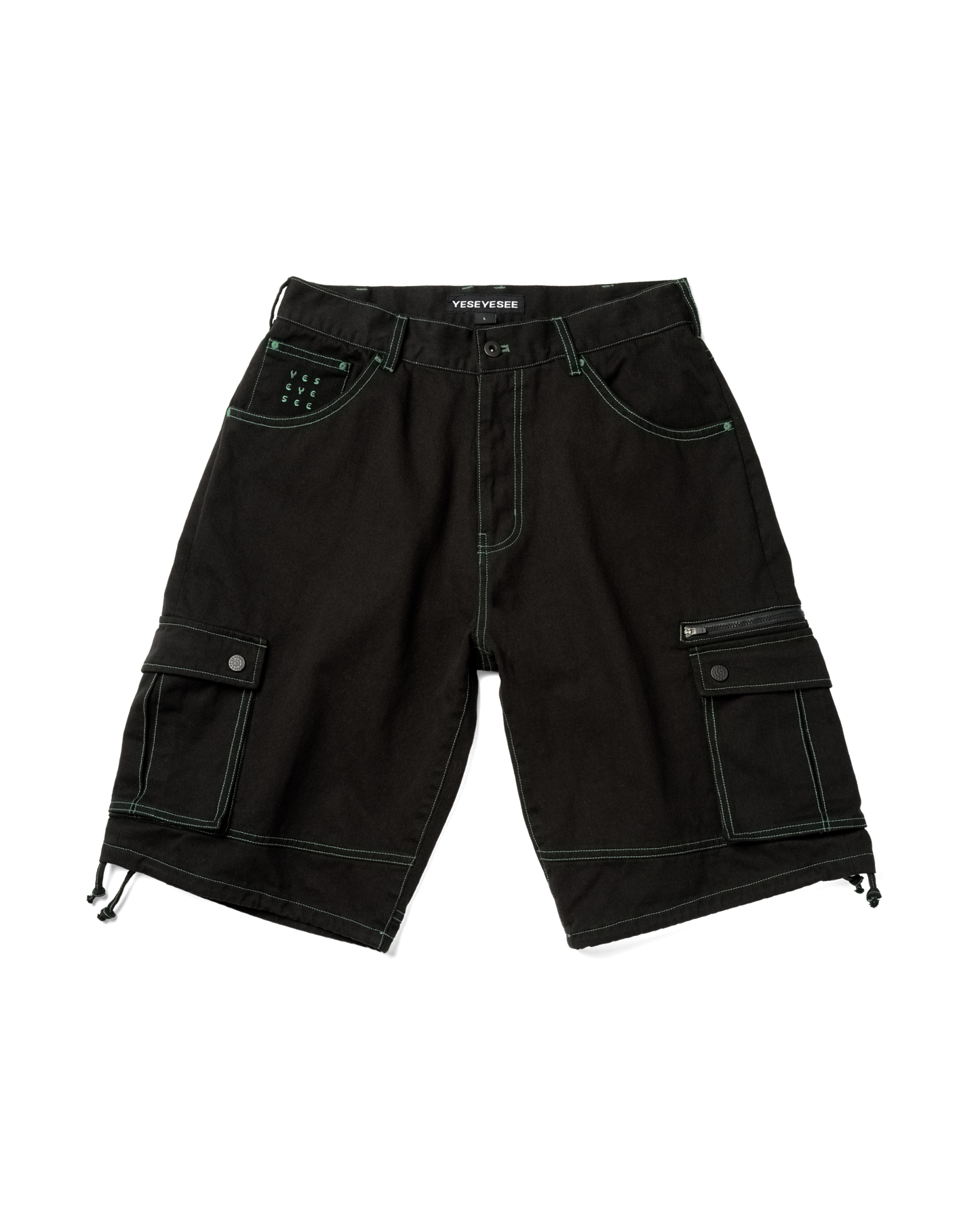 Contrast Stitch Cargo Shorts