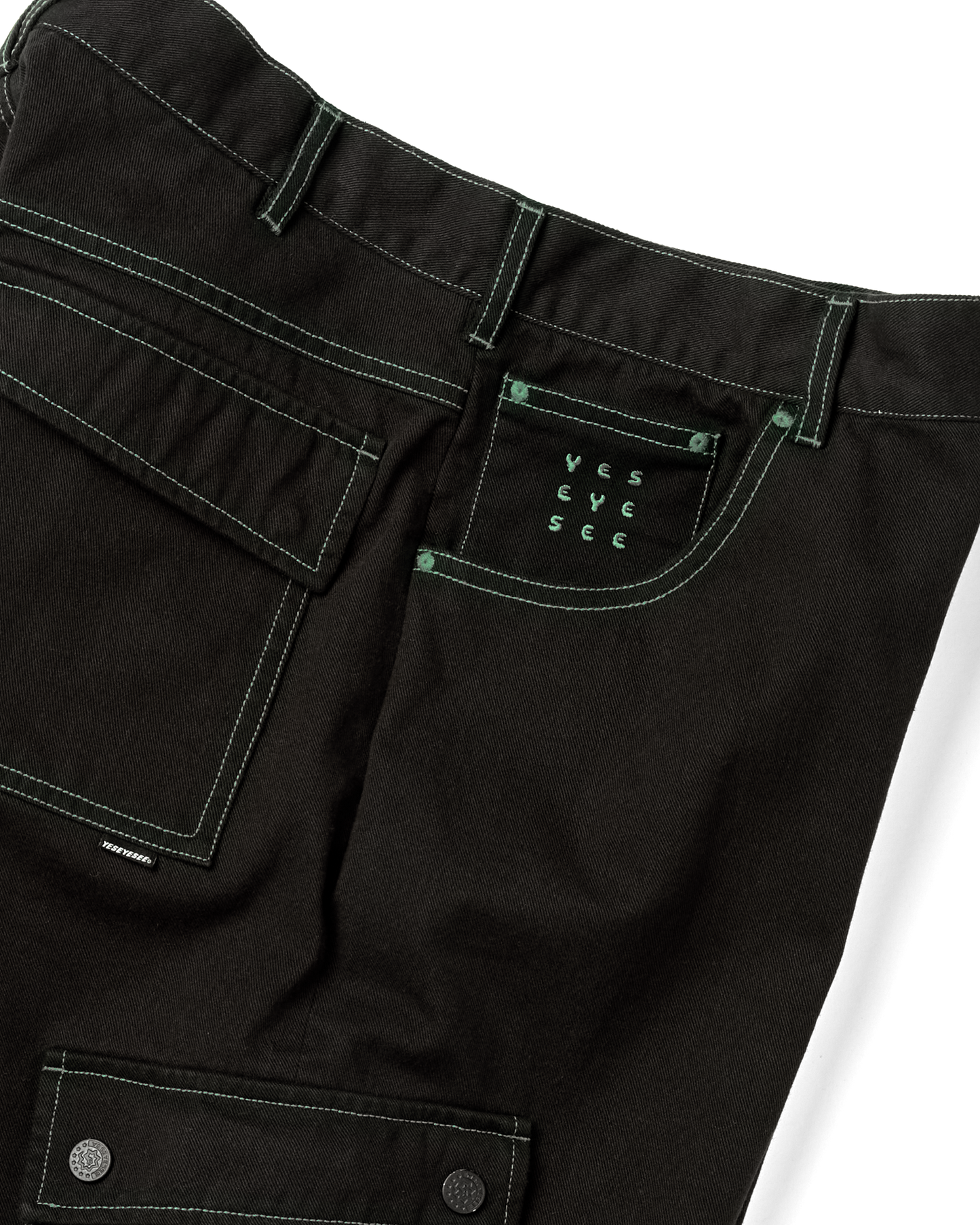 Contrast Stitch Cargo Shorts