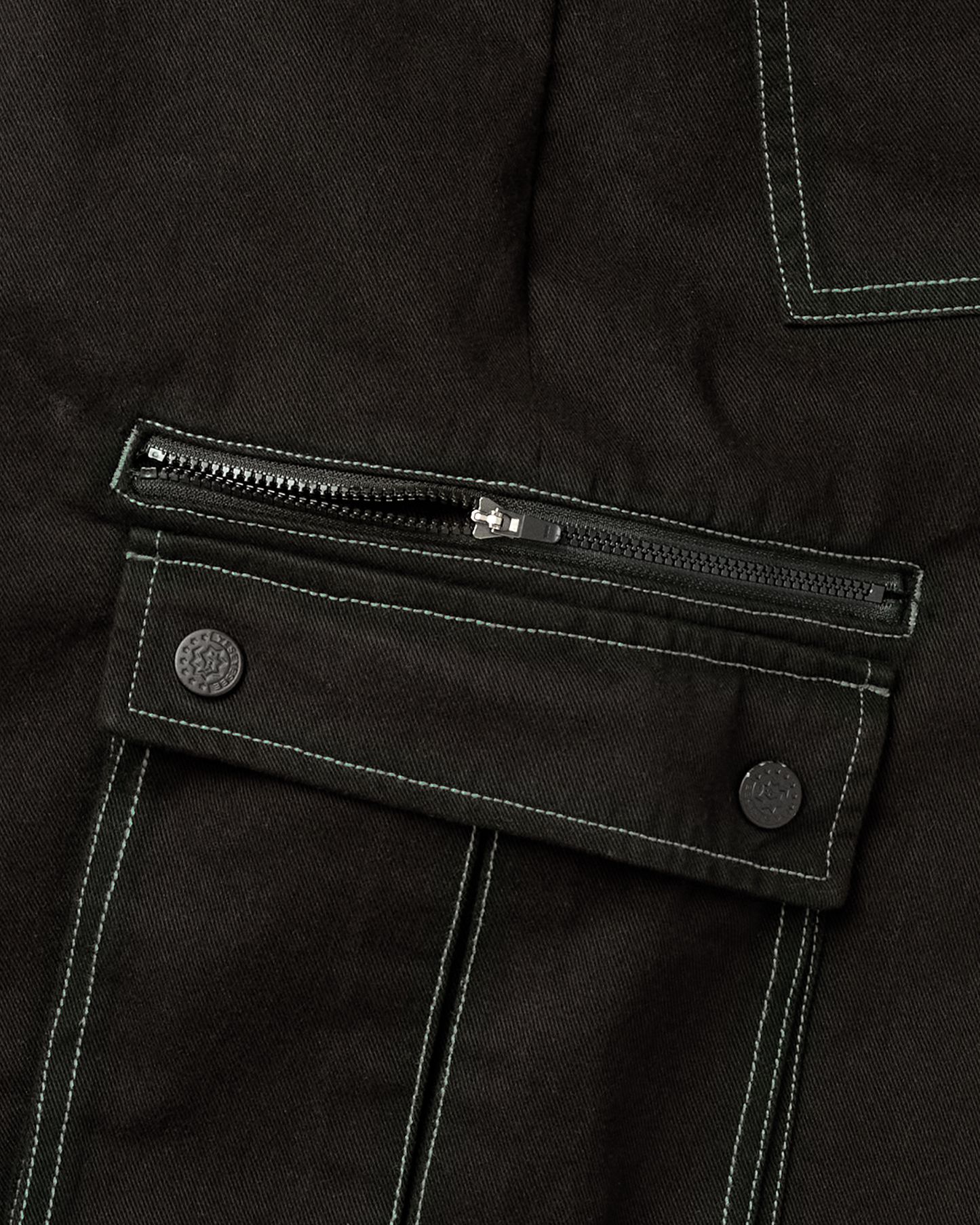 Contrast Stitch Cargo Shorts