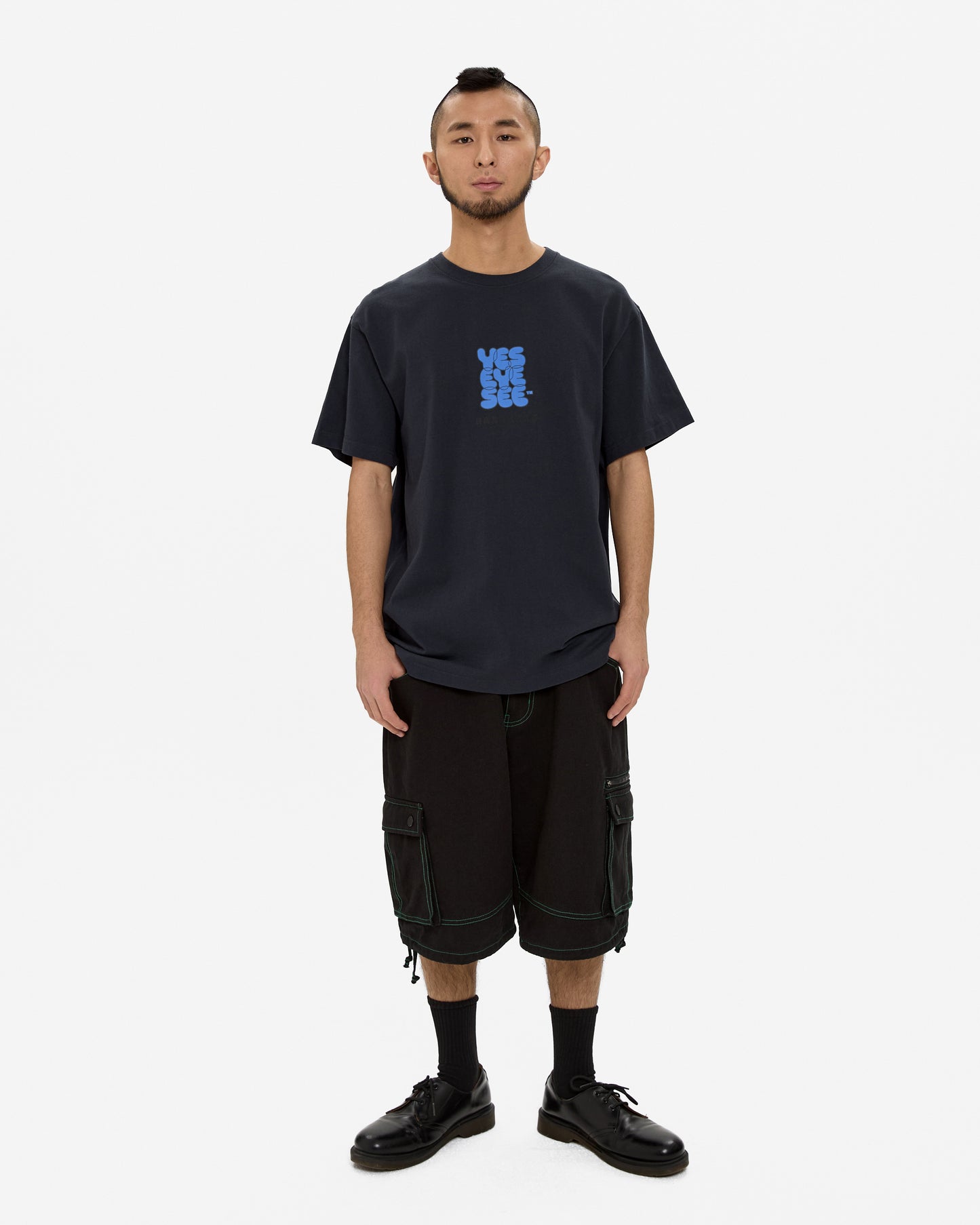 Contrast Stitch Cargo Shorts