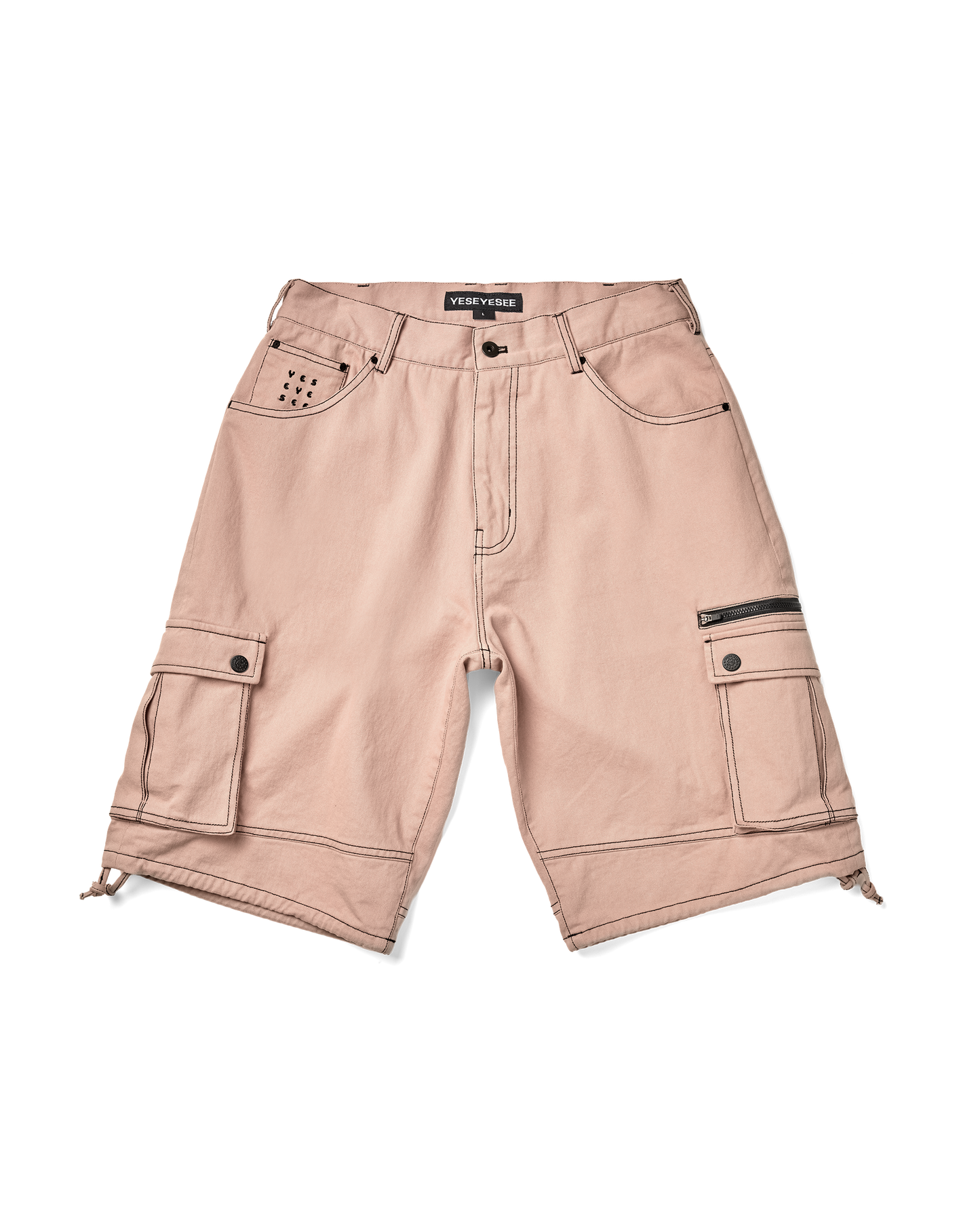 Contrast Stitch Cargo Shorts