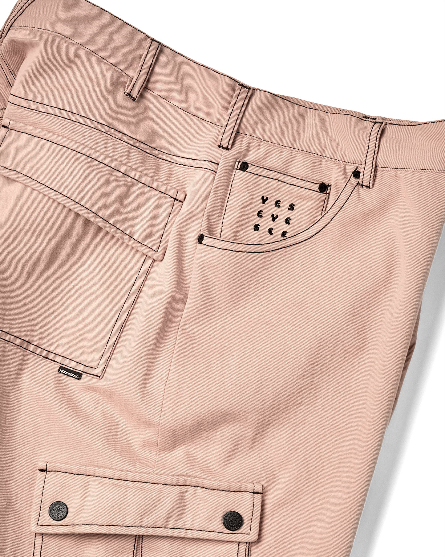 Contrast Stitch Cargo Shorts