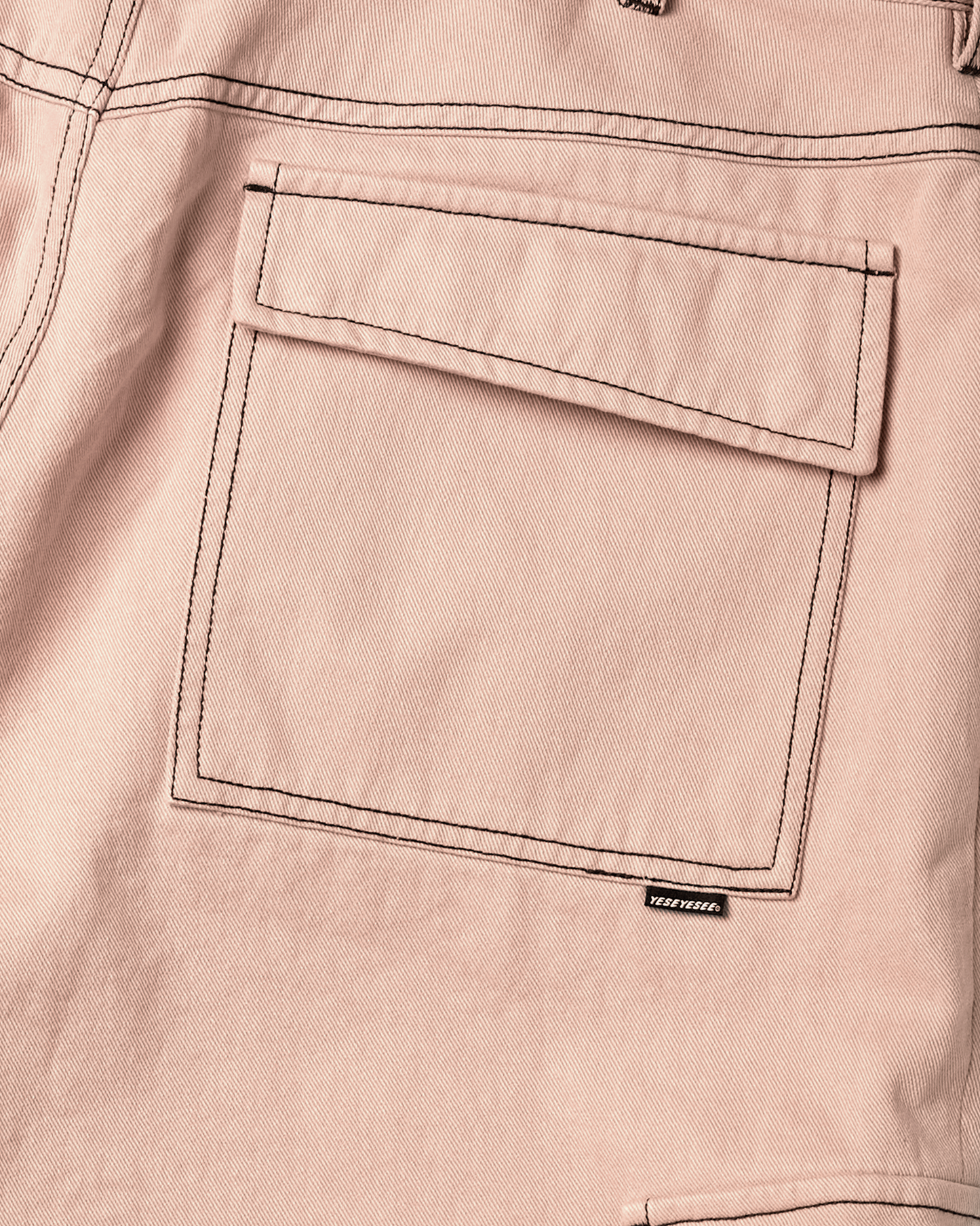 Contrast Stitch Cargo Shorts