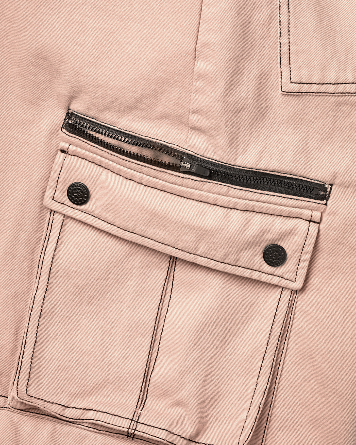 Contrast Stitch Cargo Shorts