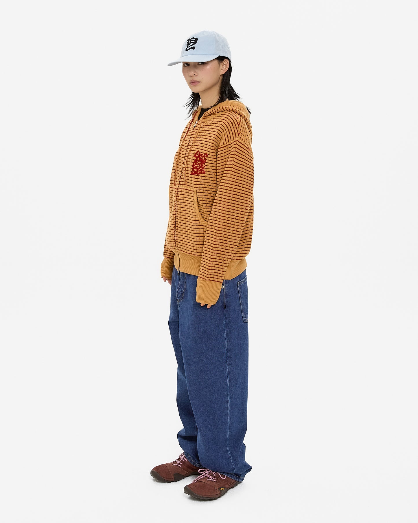Flower Rivet Denim Pants