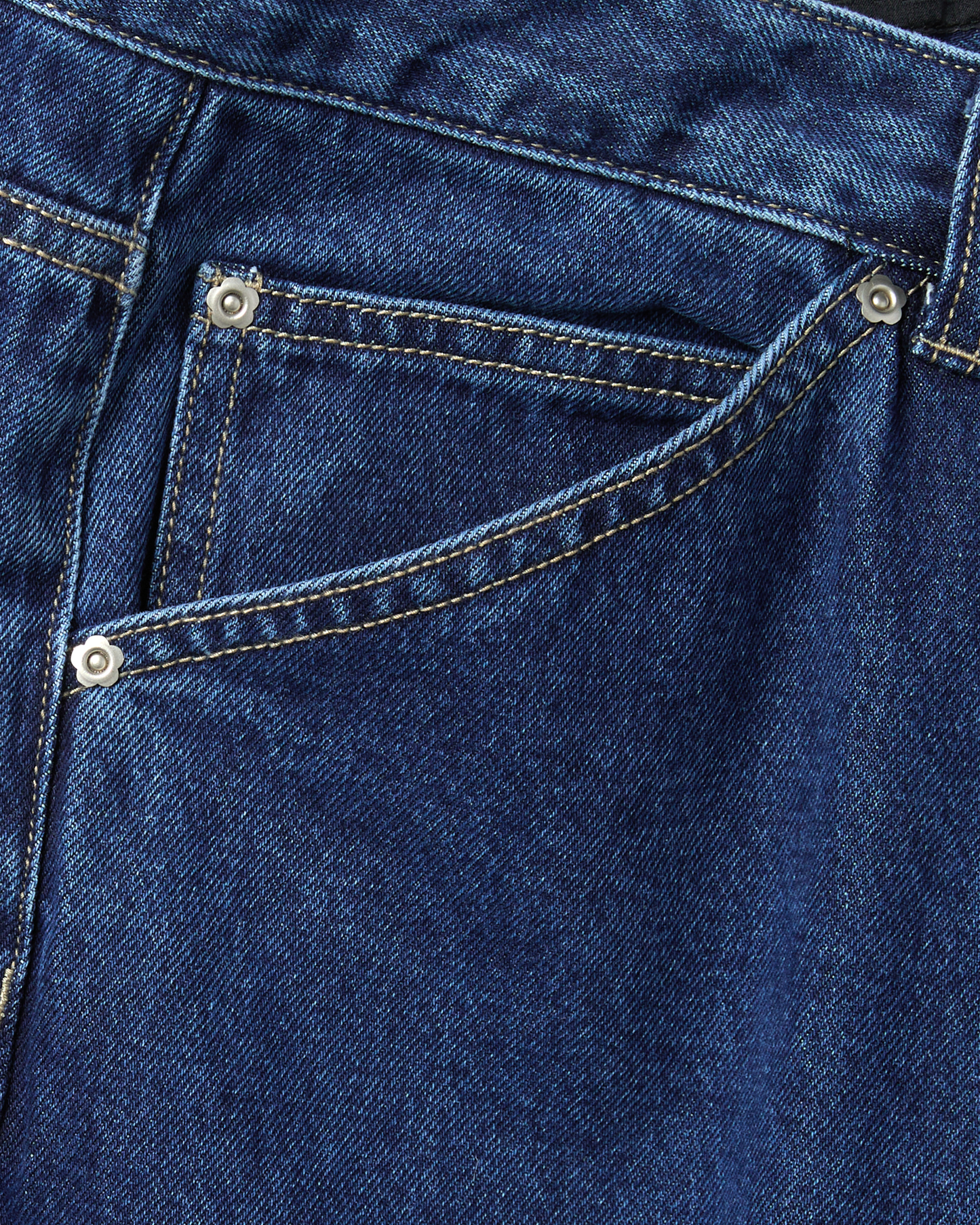 Flower Rivet Denim Pants