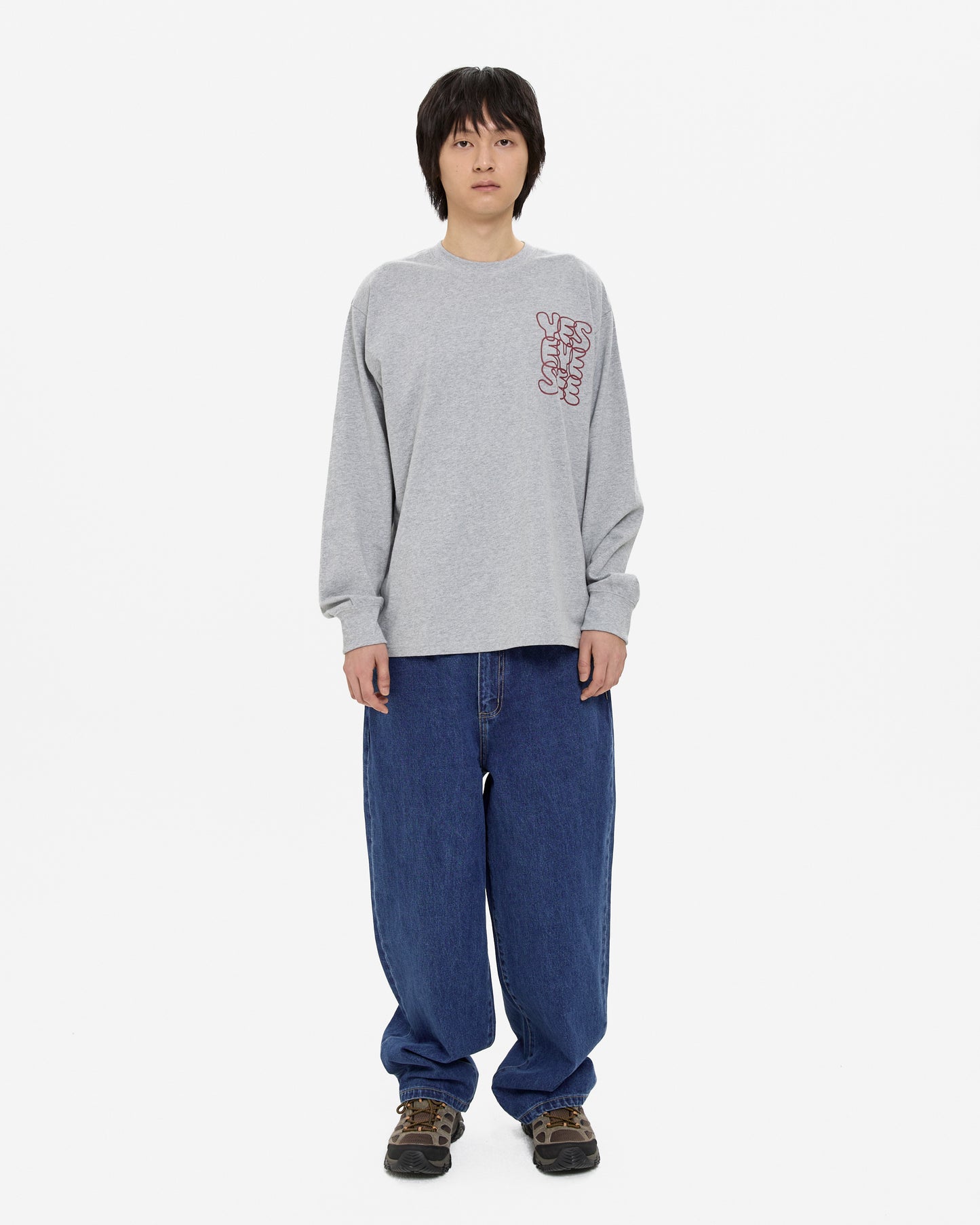 Flower Rivet Denim Pants