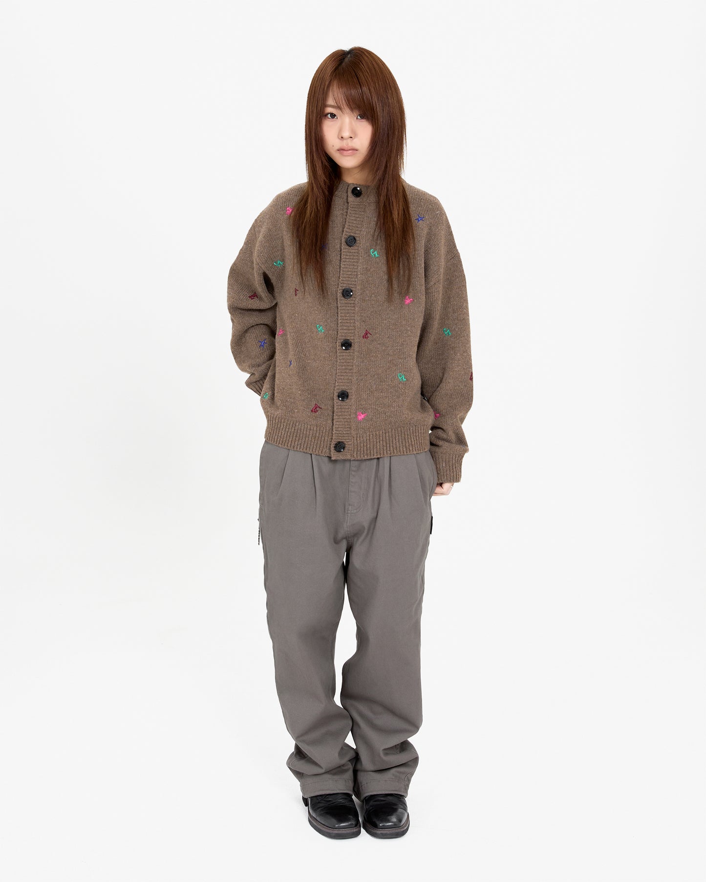 Multi Embroidery Knit Cardigan