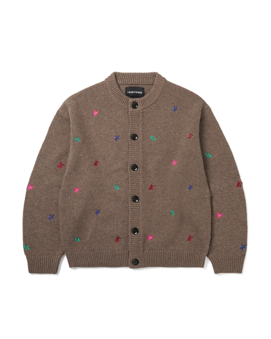 Multi Embroidery Knit Cardigan