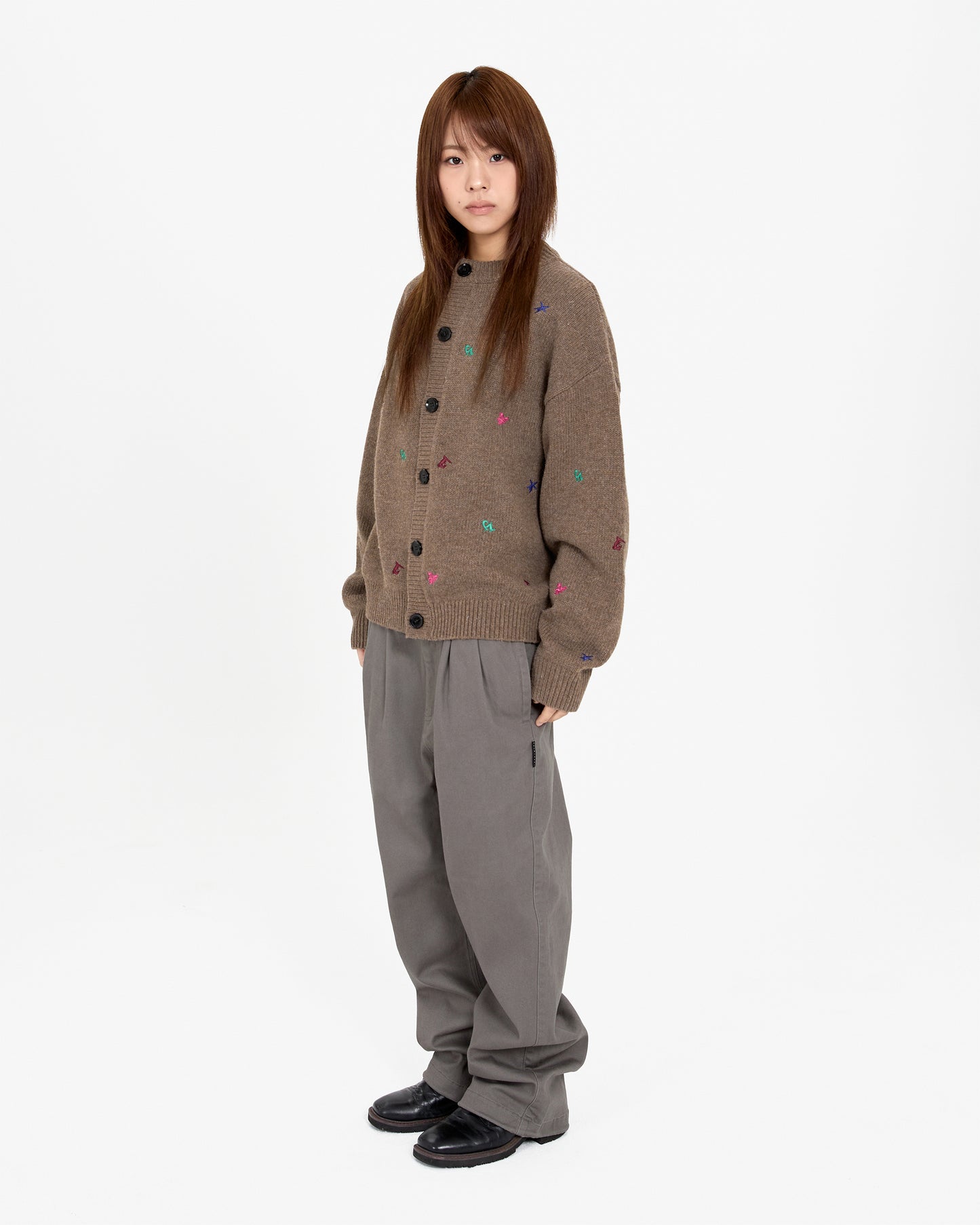Multi Embroidery Knit Cardigan