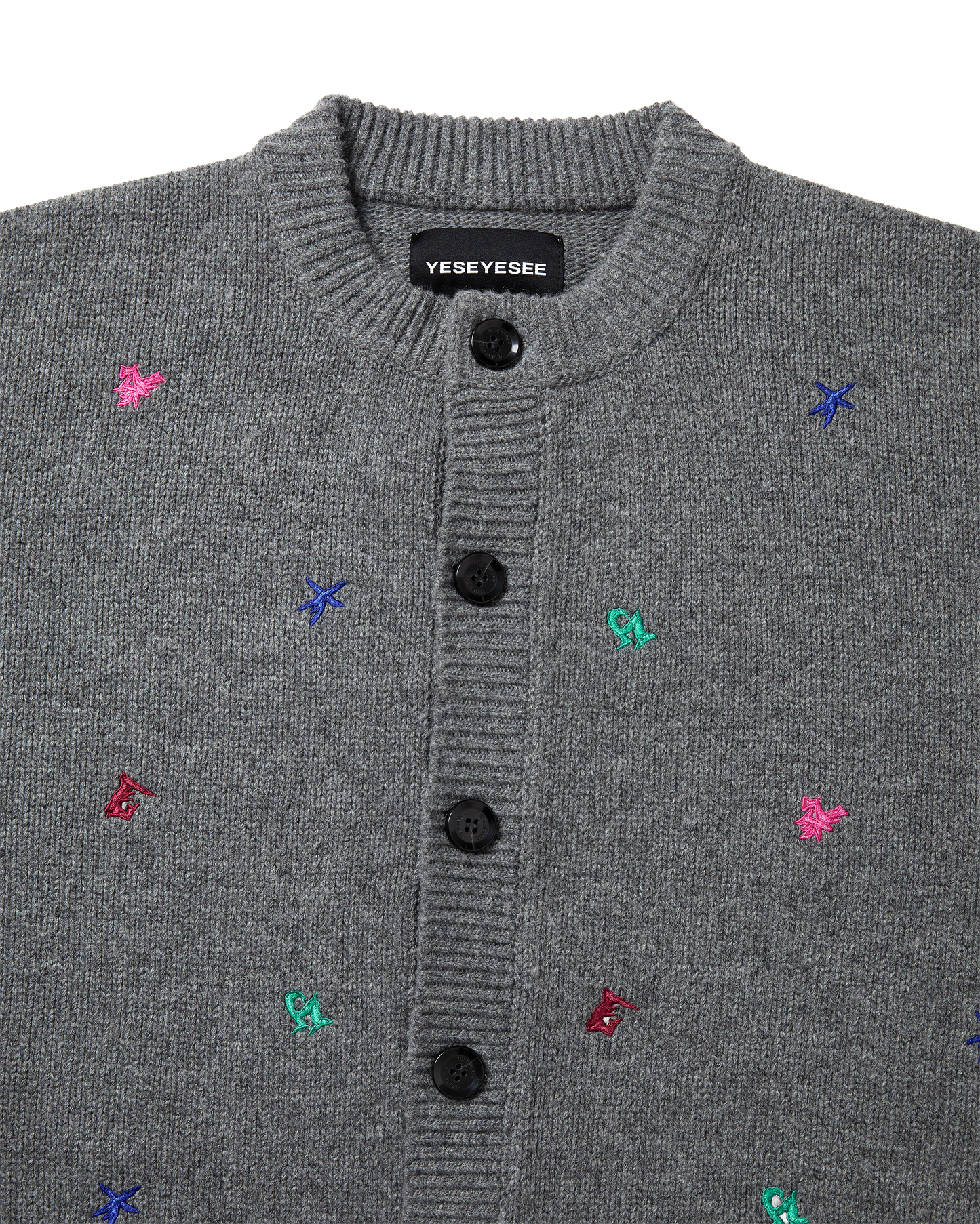 Multi Embroidery Knit Cardigan