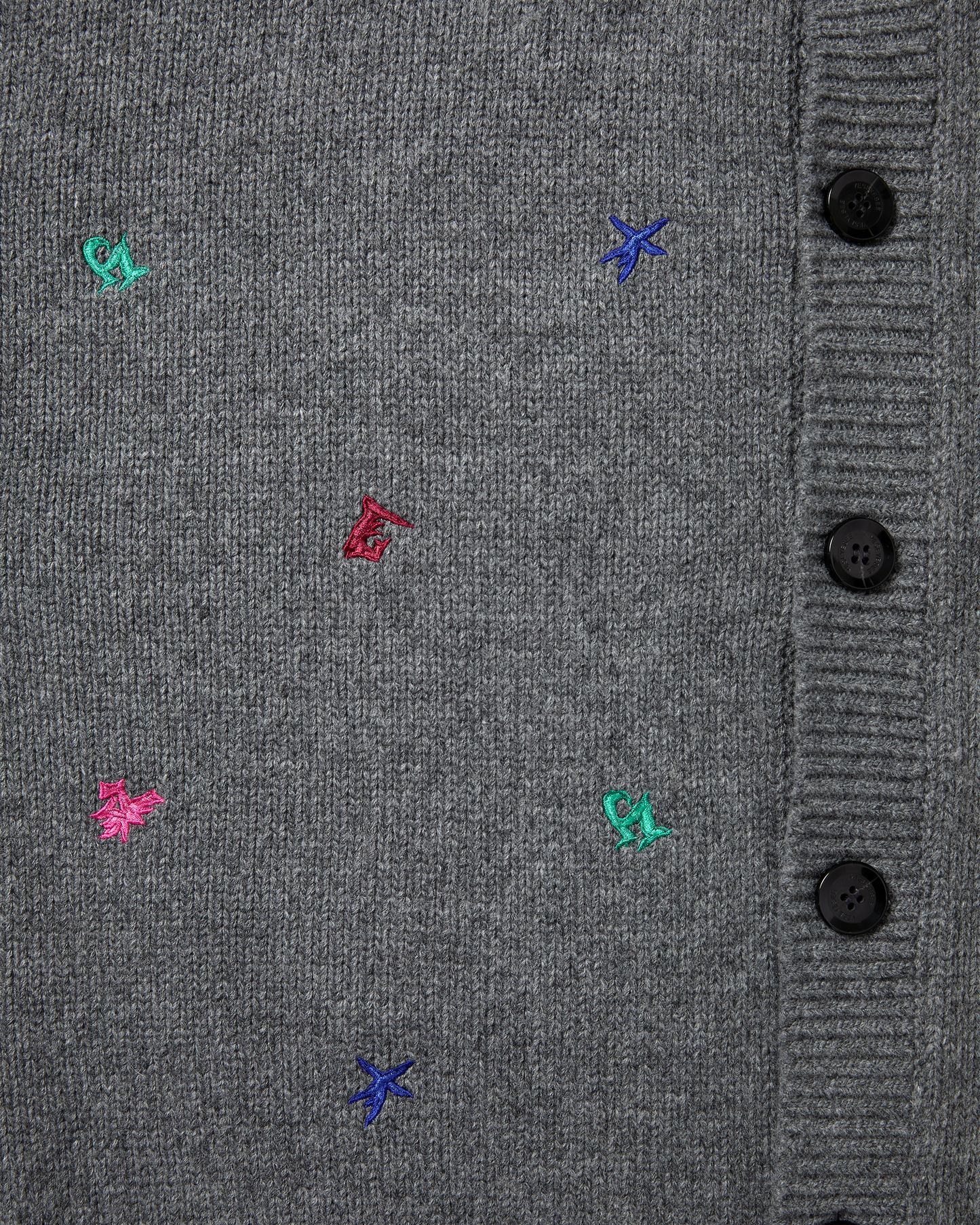 Multi Embroidery Knit Cardigan