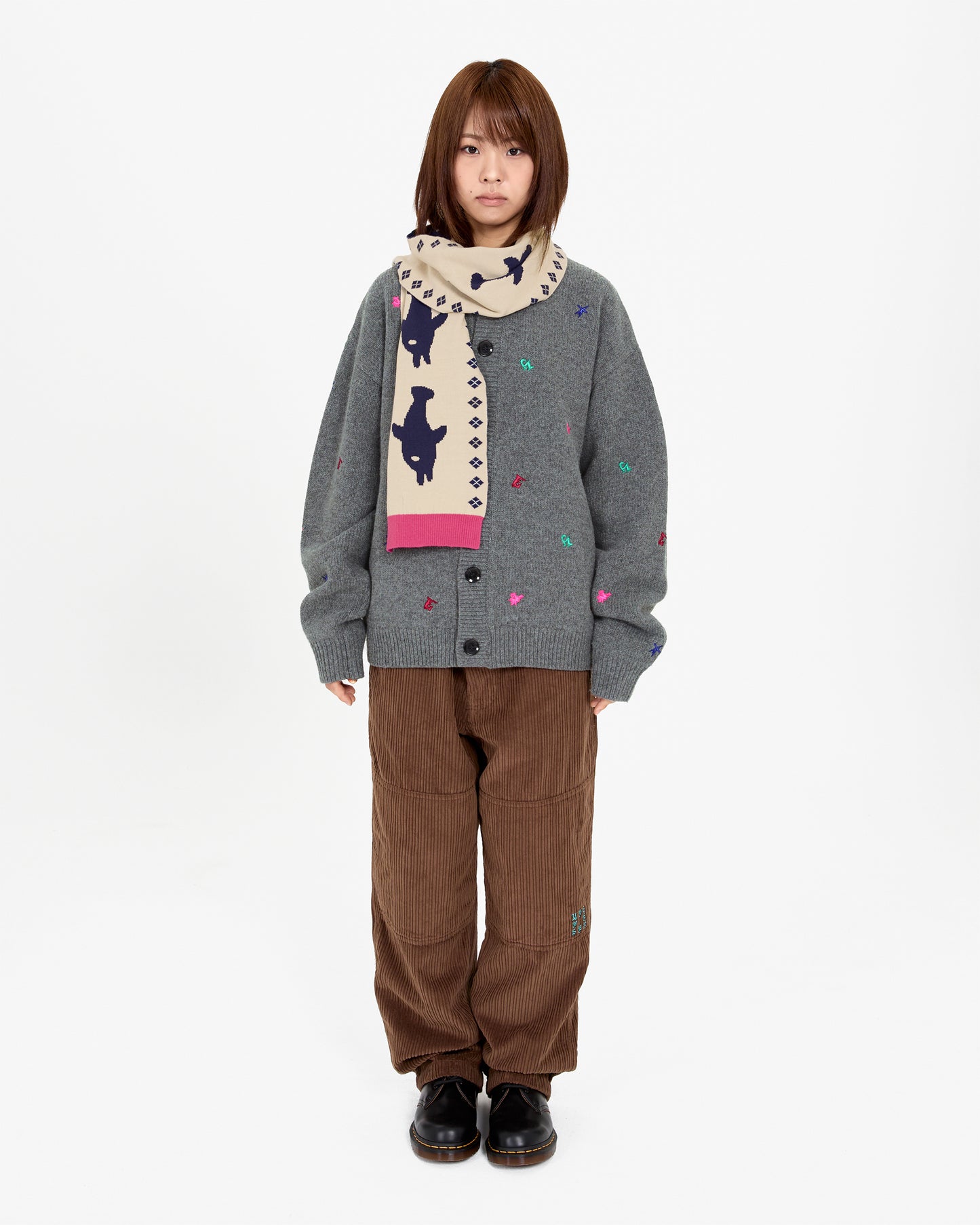 Multi Embroidery Knit Cardigan