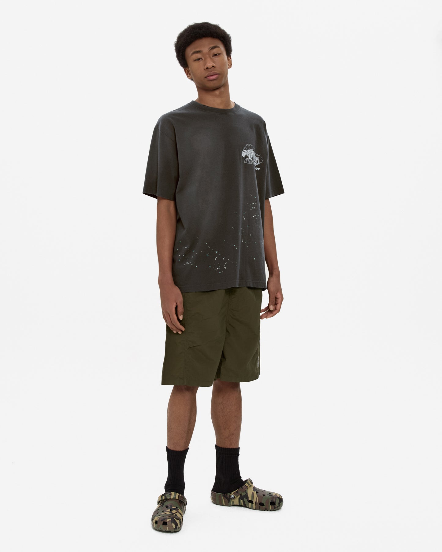 Paneled Nylon Shorts